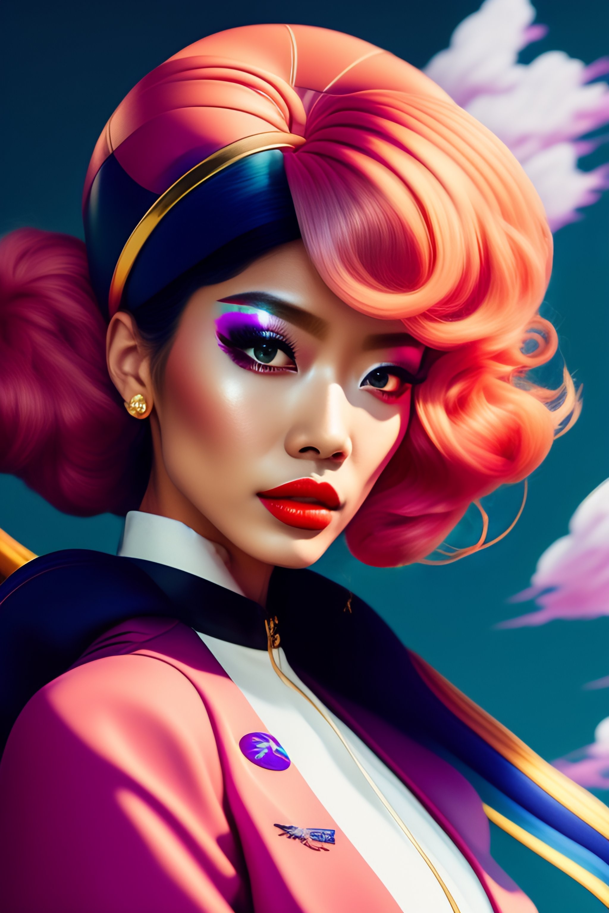 Lexica - Stylish haute couture in the style of 90's vintage anime, smoe ...