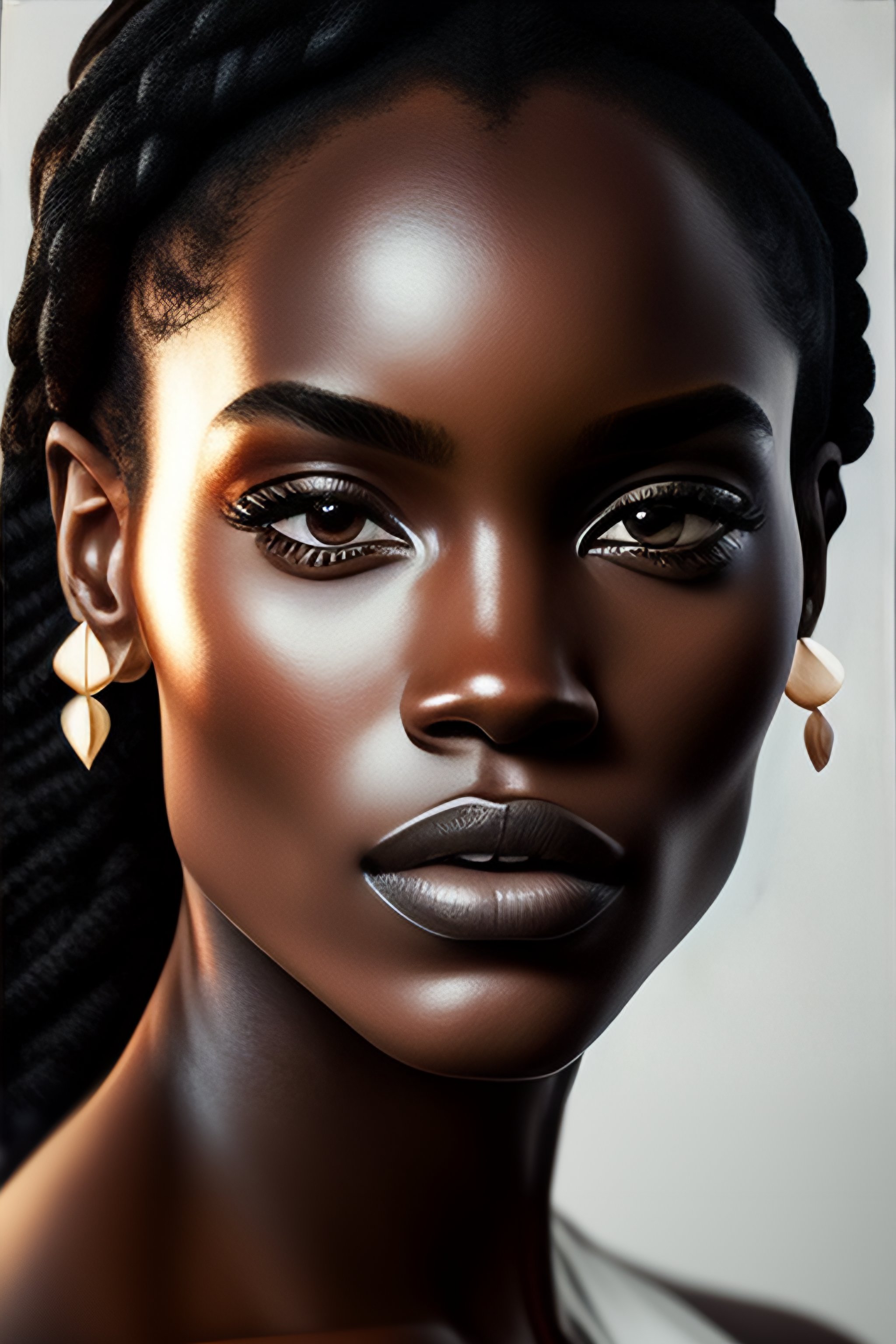 Lexica - The sharpest detail, portrait, black skin, photorealistic, 4k