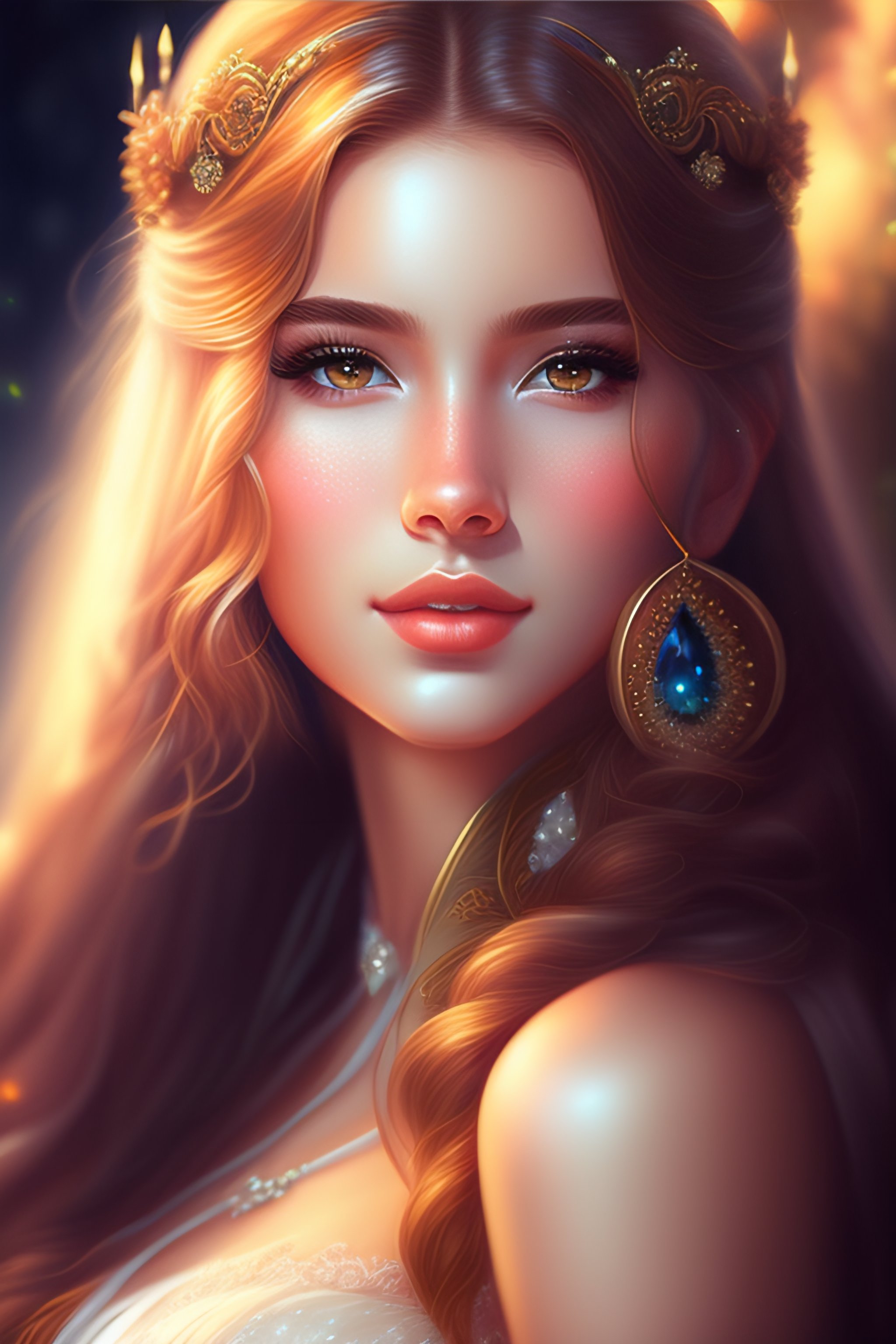 Lexica Realistic Beautiful Gorgeous Natural Cute Fantasy Elegant Lovely Princess Girl Art 8699