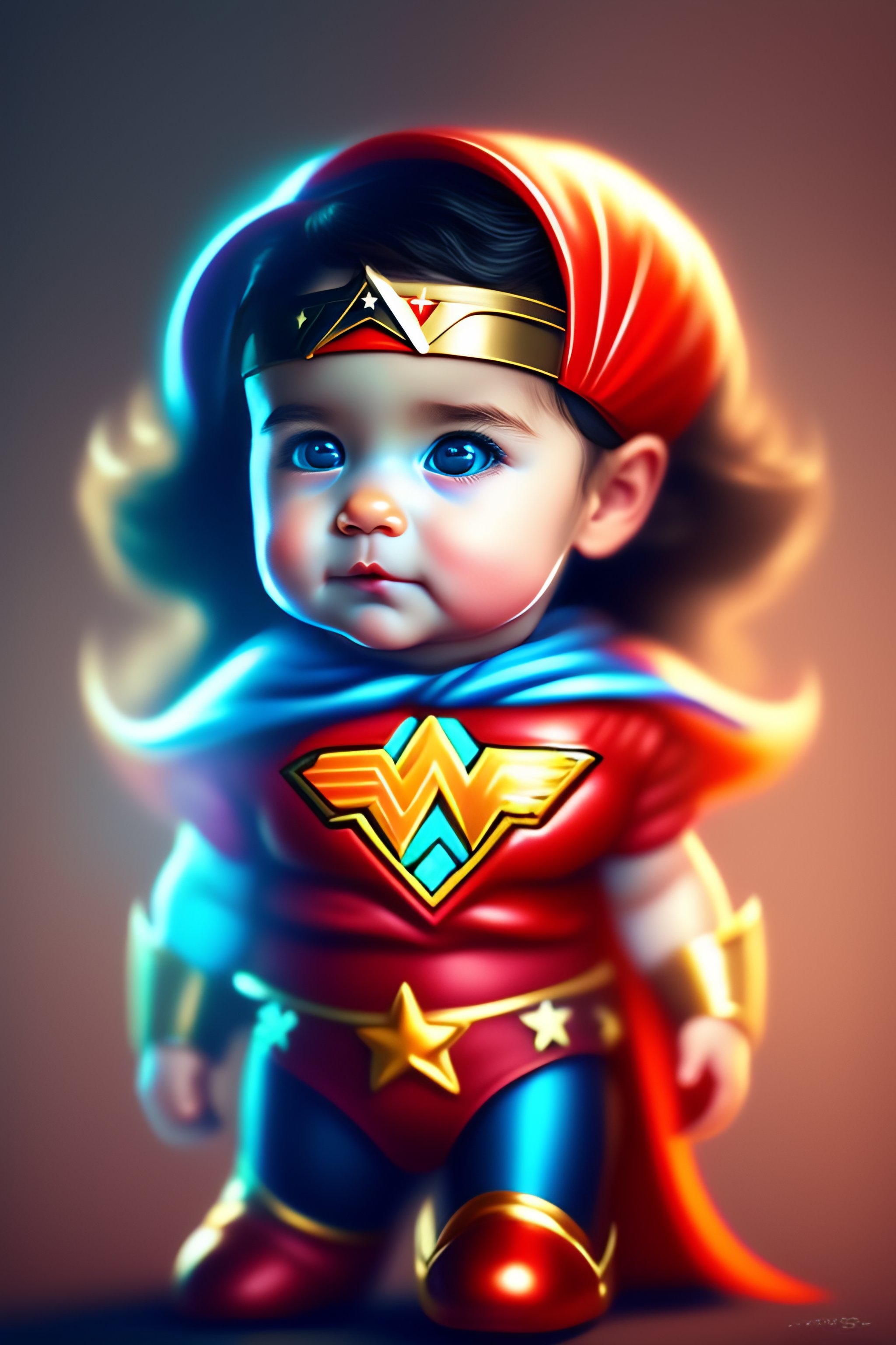 Cute Adorable Super Hero Baby Wonder Woman · Creative Fabrica