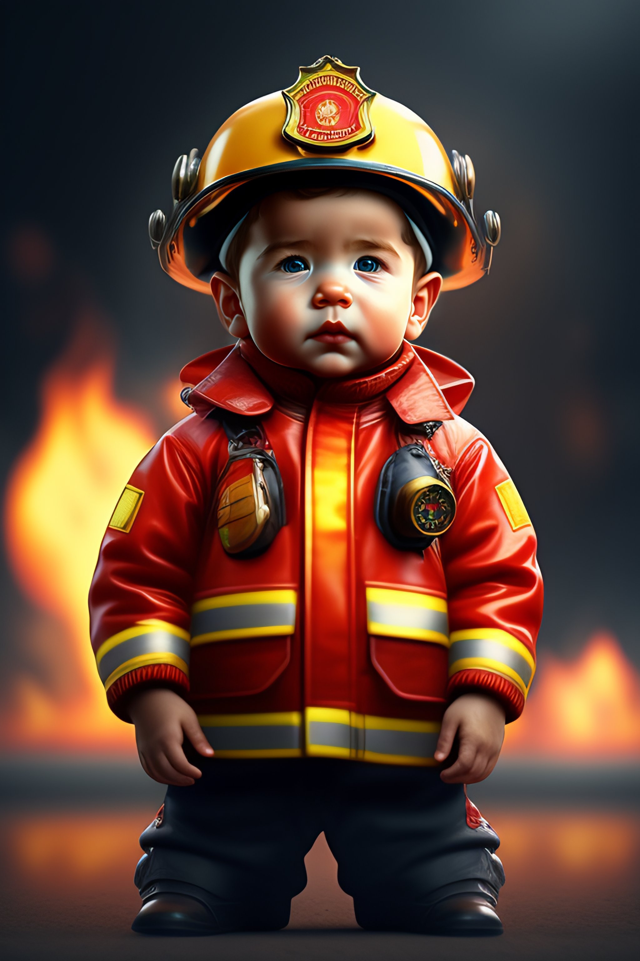 Lexica - Baby Fireman 1970,render, cgsociety, artstation trending, highly detailed,hyperrealiste