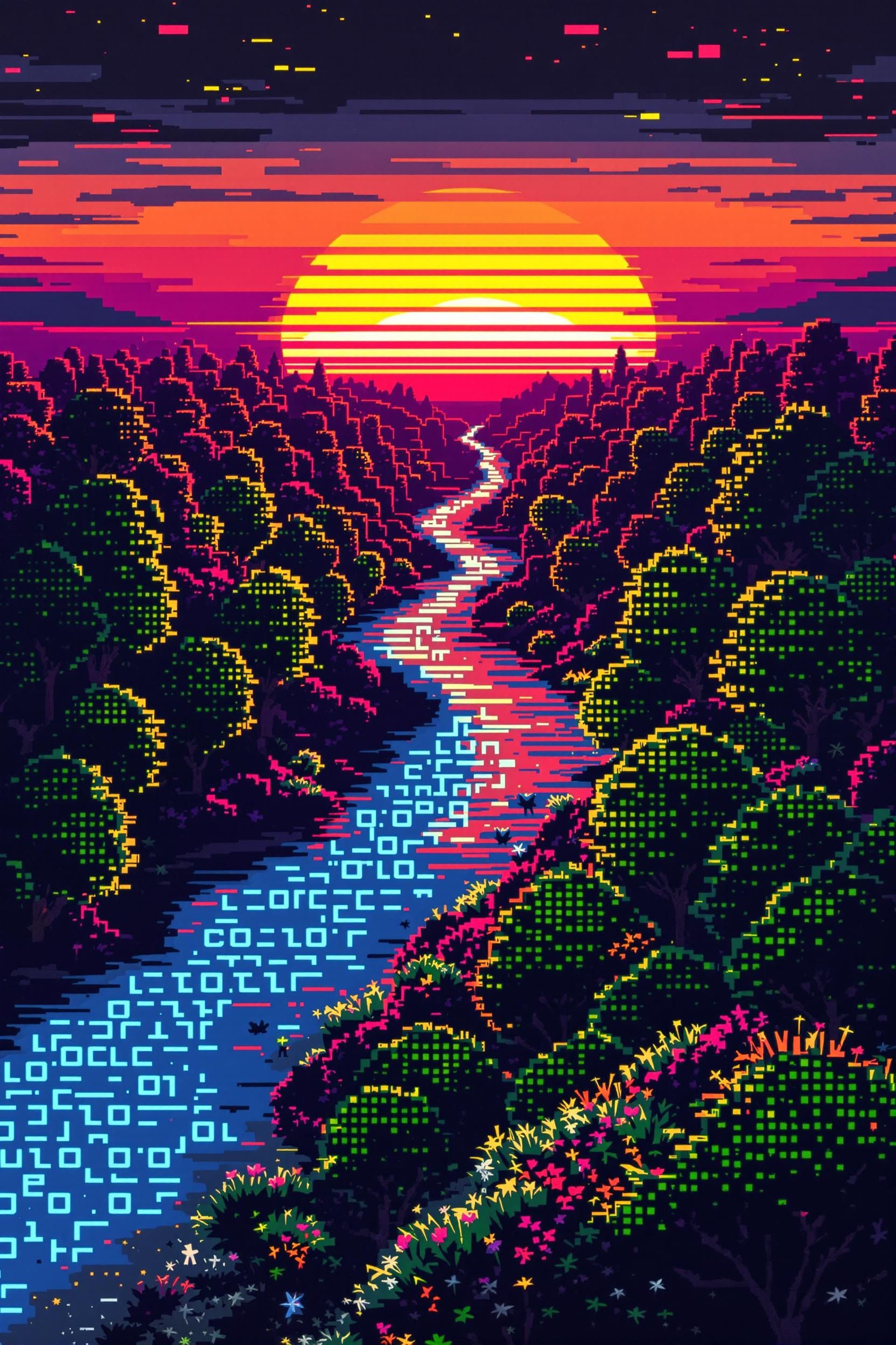 lexica-a-digital-river-running-through-an-electronic-forest-8-bit