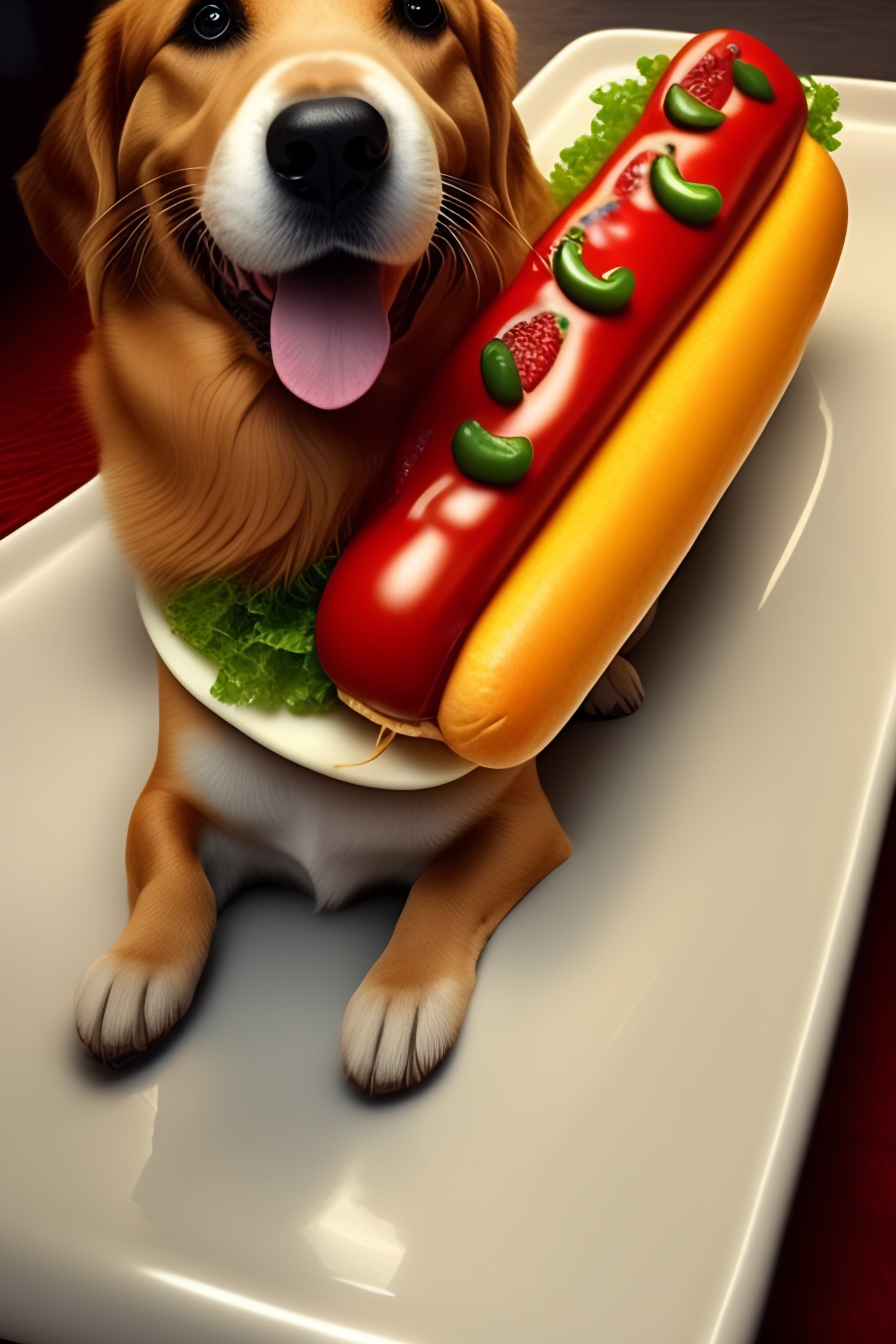 Lexica - The cutest hot dog