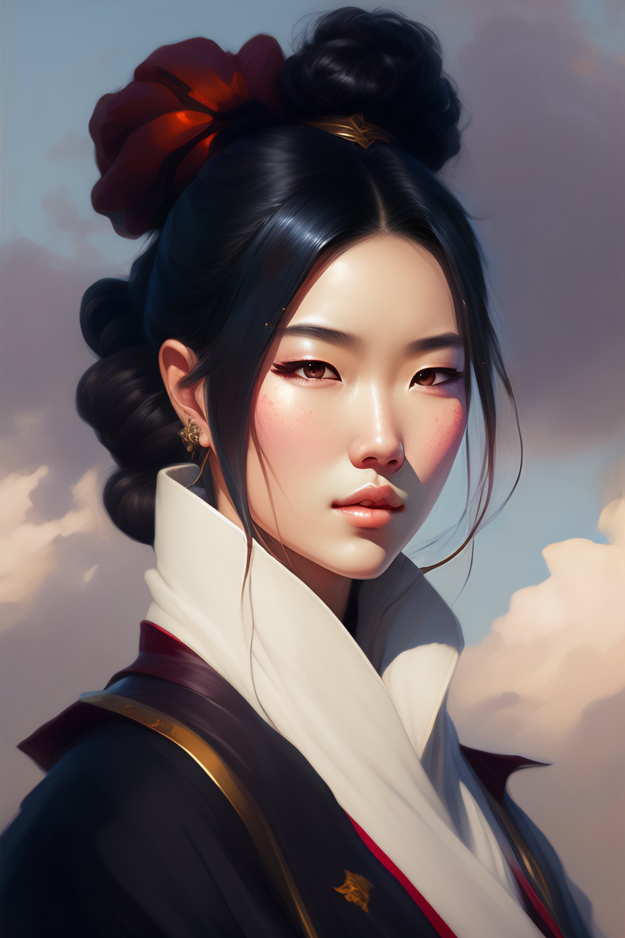 Lexica - Portrait of Nezuko from Demon Slayer Anime, countryside, calm ...