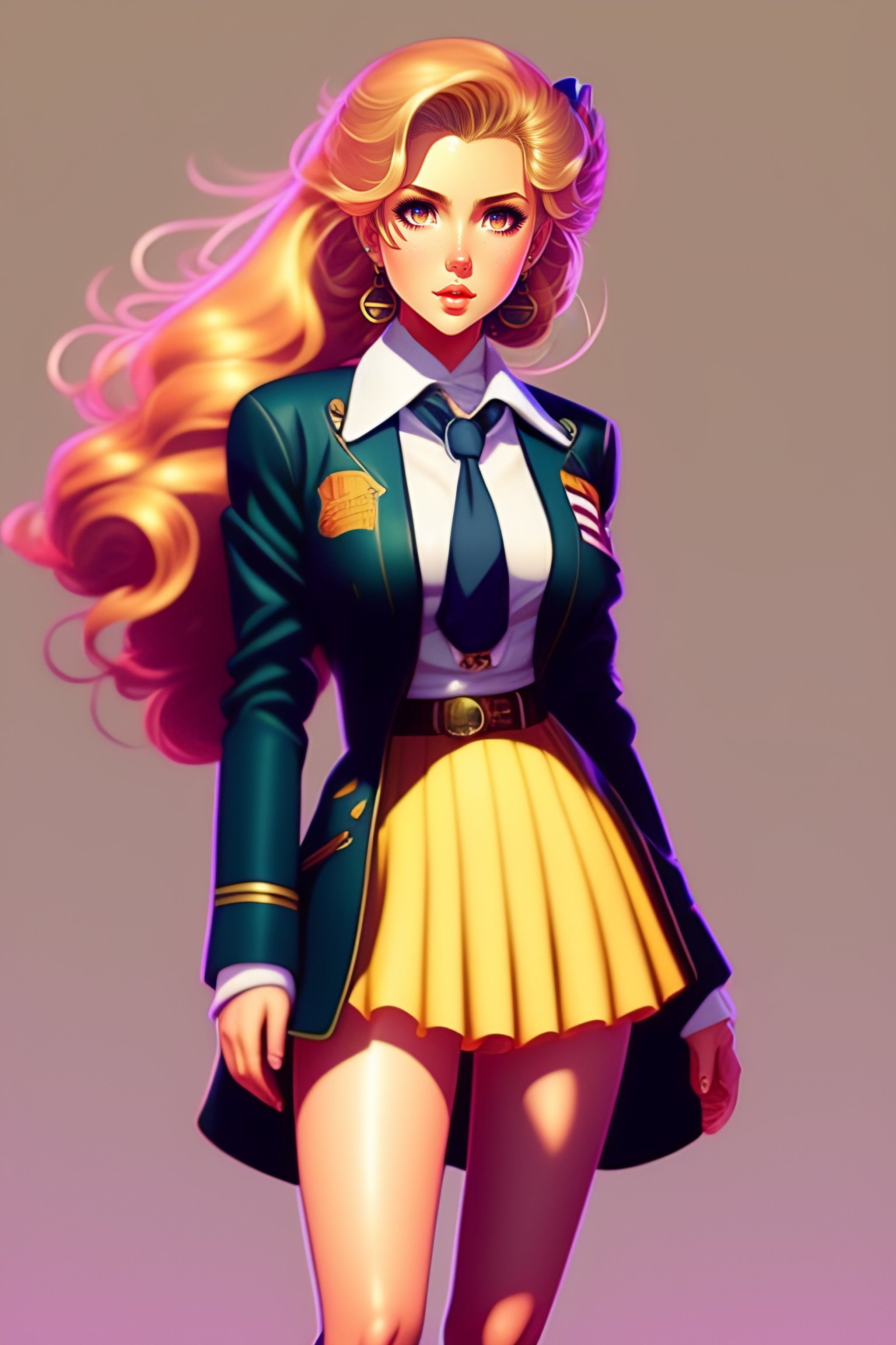 Lexica Vintage 80s Anime Style Schoolgirl Scarlett Johansson