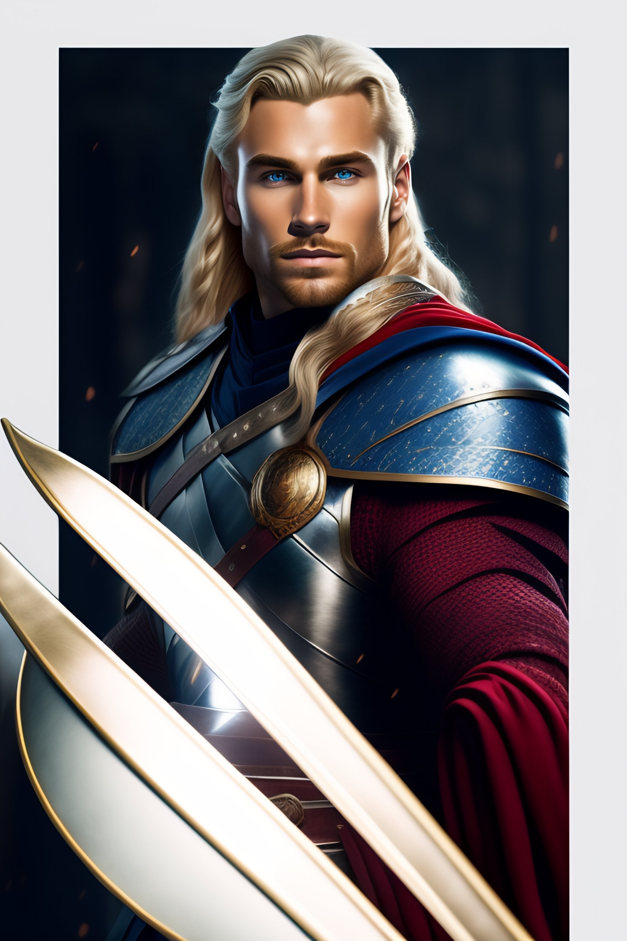 Lexica - Young medieval swordsman. Holding a sword in one hand ...