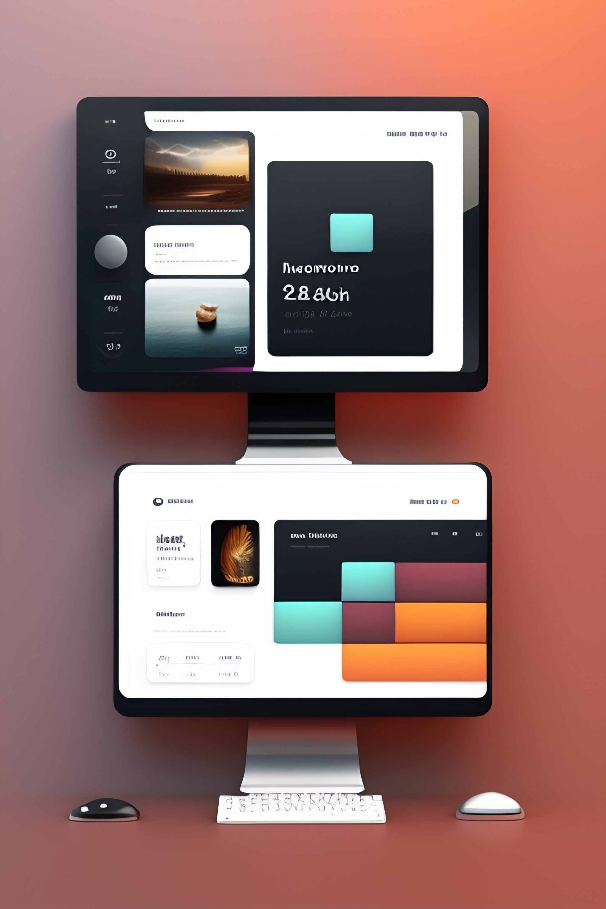 Lexica - Photoshop desktop gnom4 minimal flat UI in dieter rams style ...