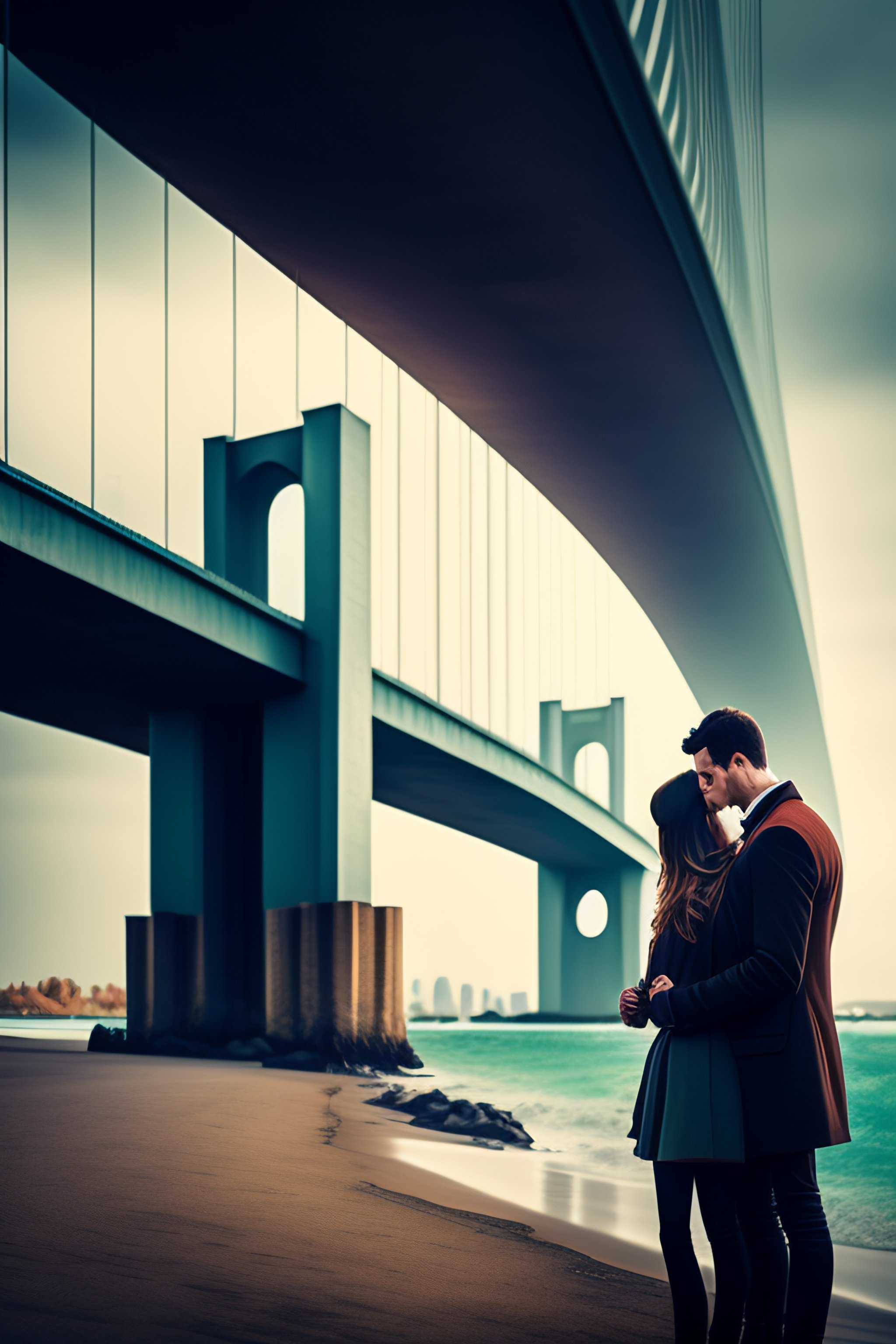 Lexica - A man and his girlfriend under the bridge