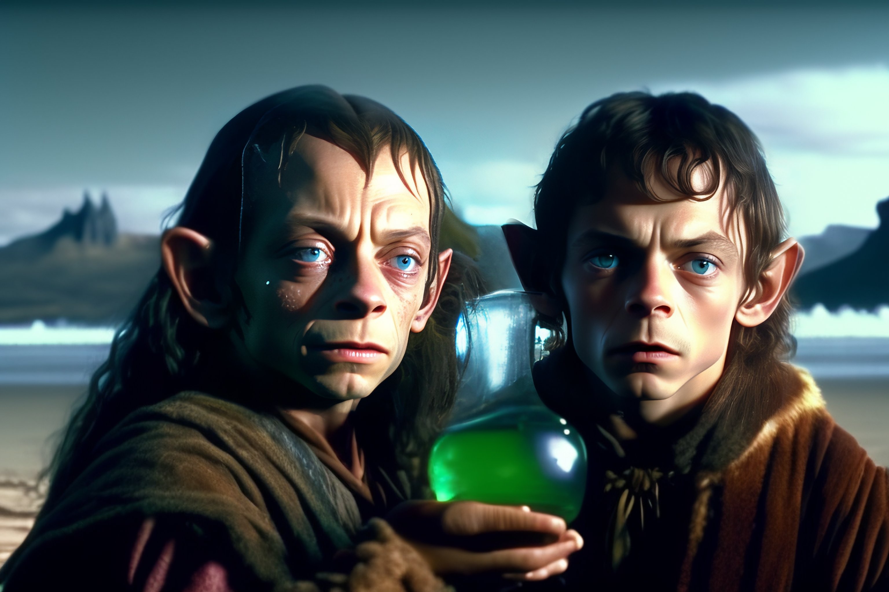 Lexica - Gollum like the film lord of the rings drinkin water