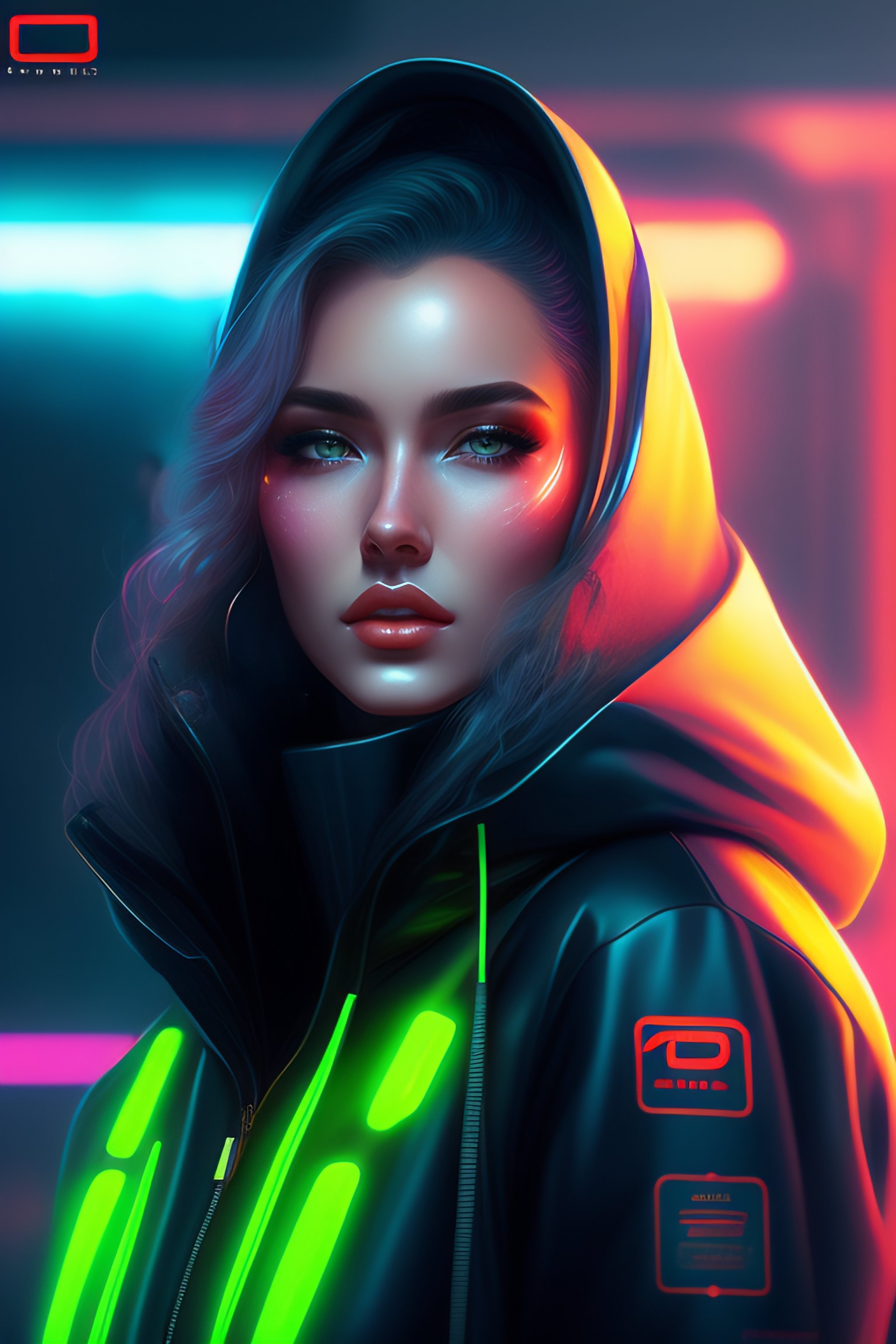 Lexica - URSS, detailed portrait Neon Operator Girl cyberpunk ...