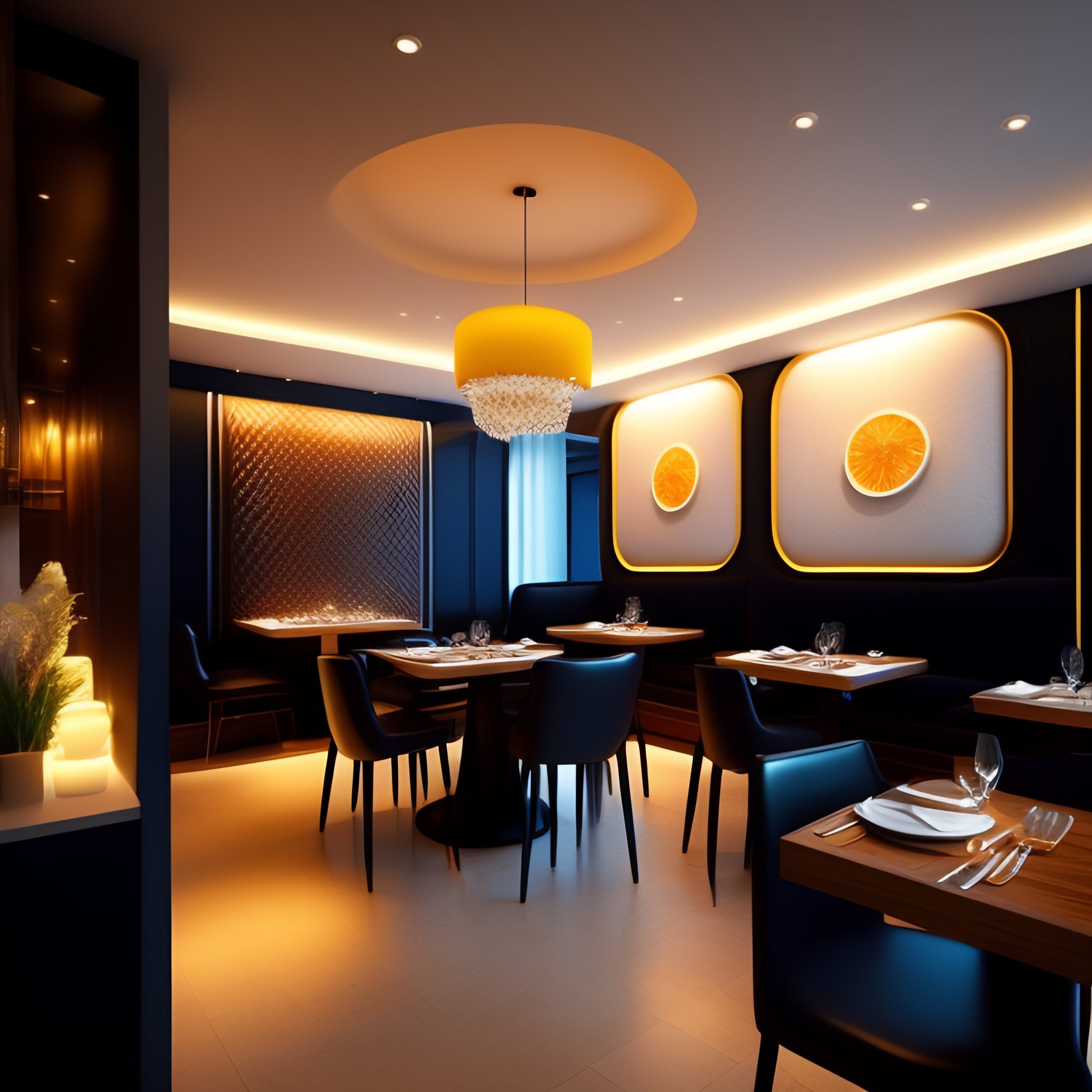 Lexica - Simple looks, restaurants interior, realastic