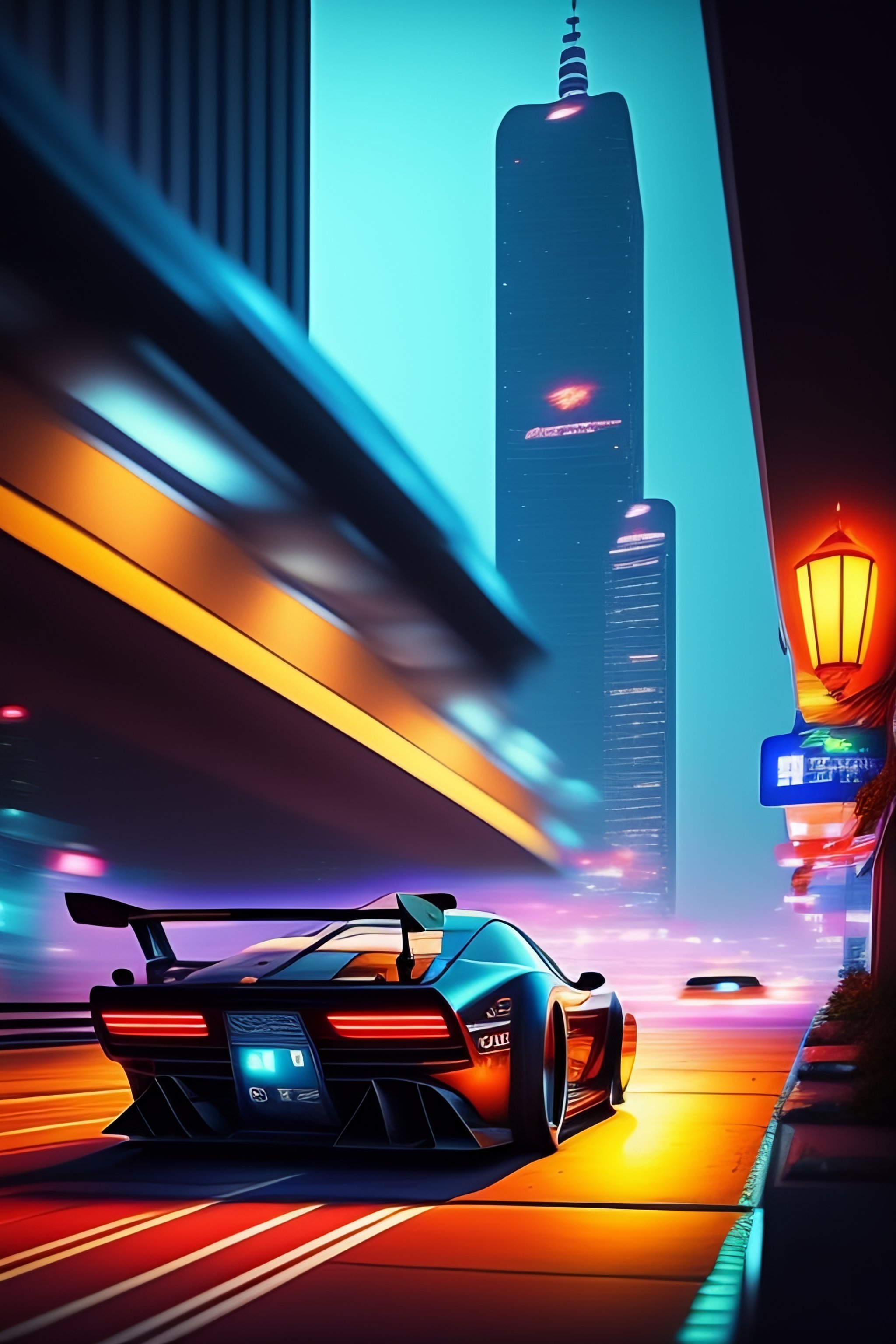 Lexica - Drift , street racing , Japan street, night city , concept art ...