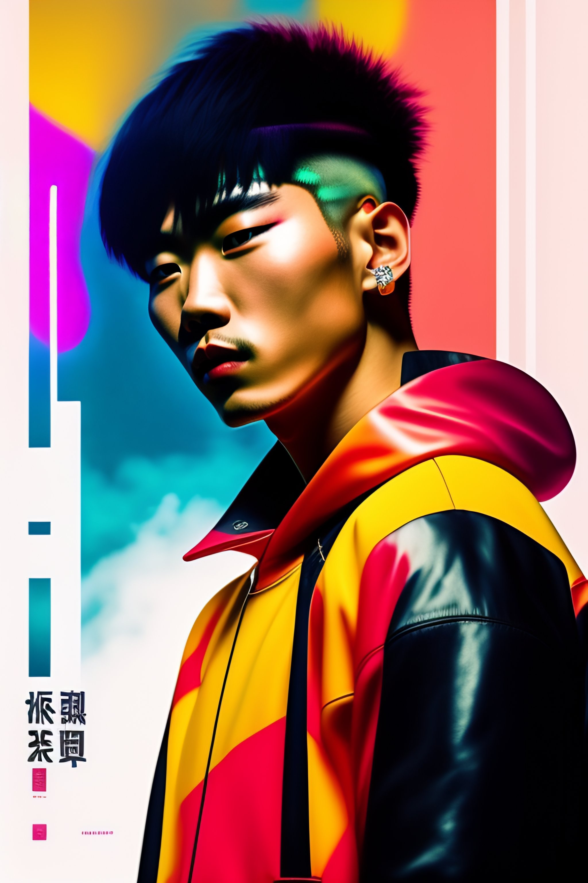 Lexica - Abstract 1990 chinese rap boy style