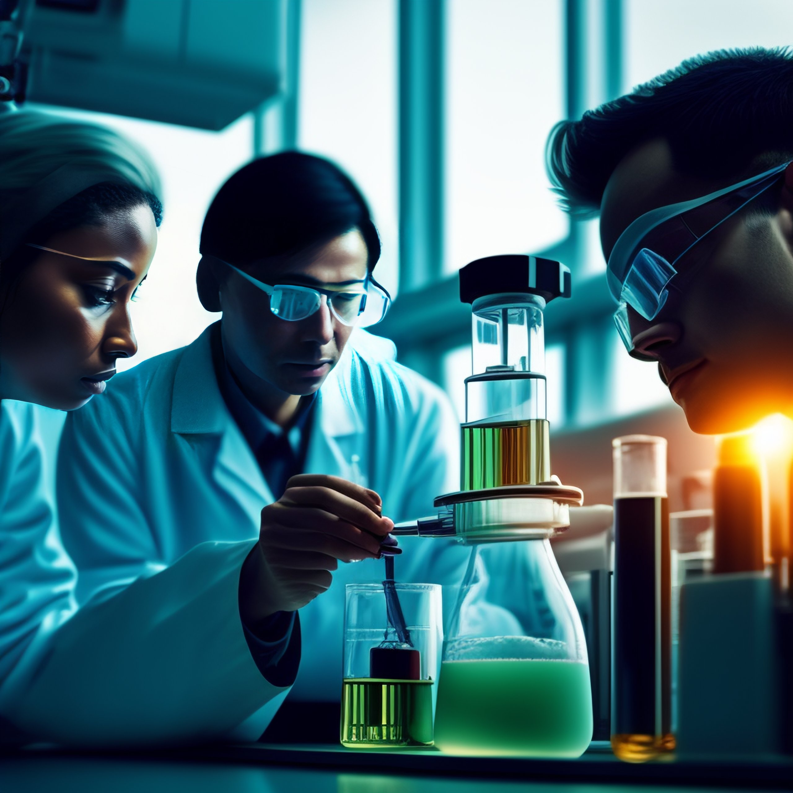 Lexica - Group of scientists in a lab find new drug