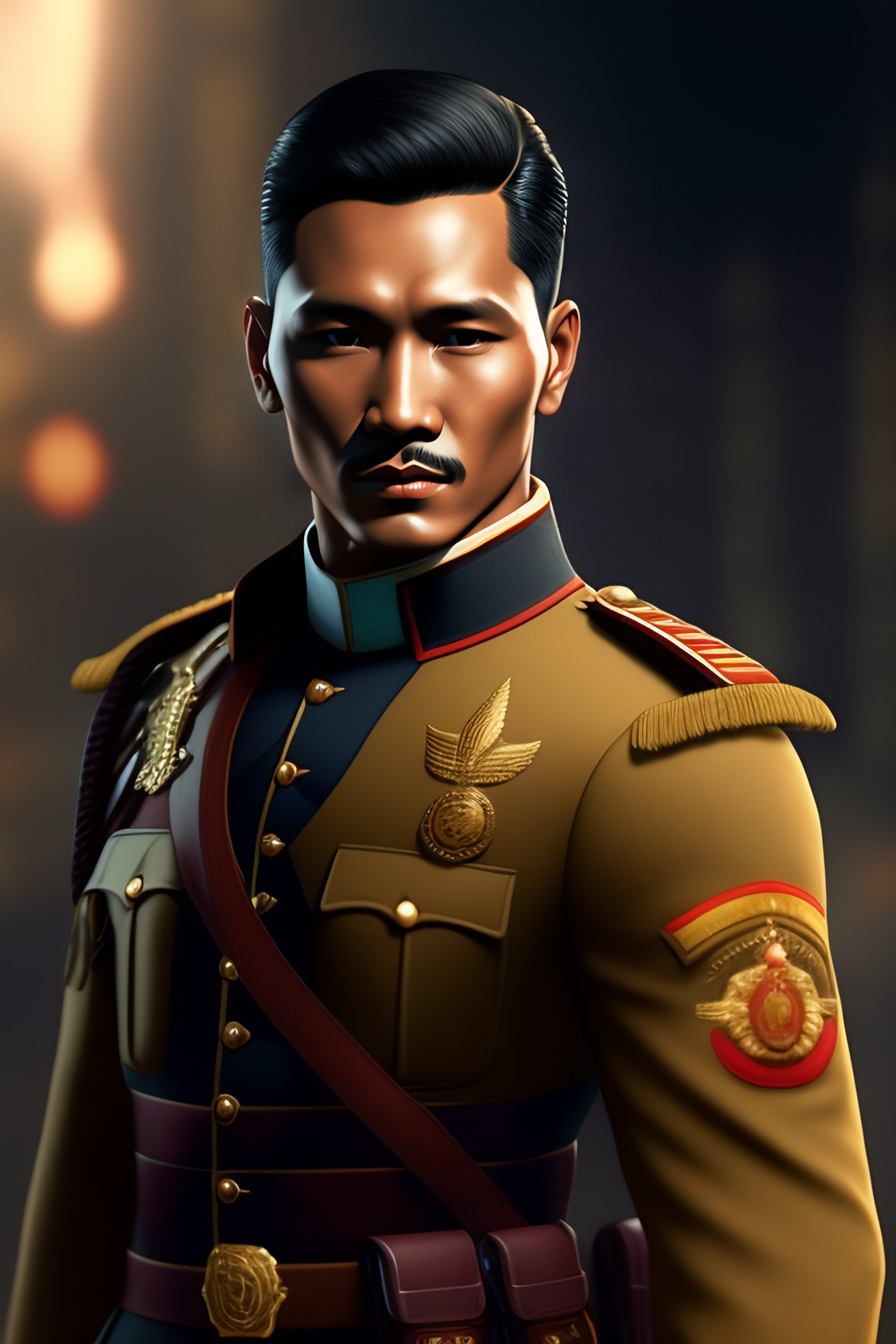 Lexica - Jose Rizal Soldier Holding A Gun Illustration, Well Detailed 