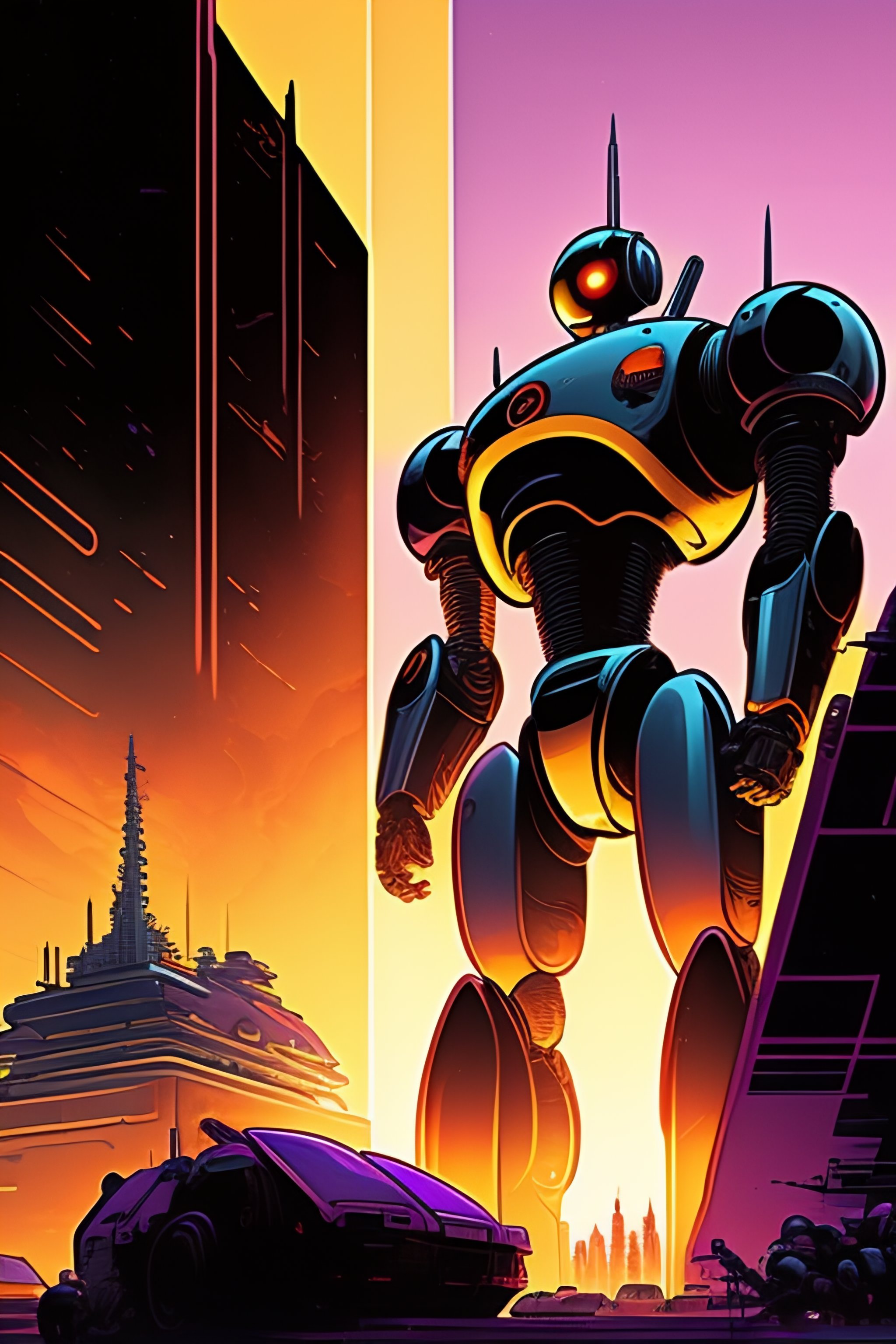 Lexica - A comic book panel about robots taking over the world ...