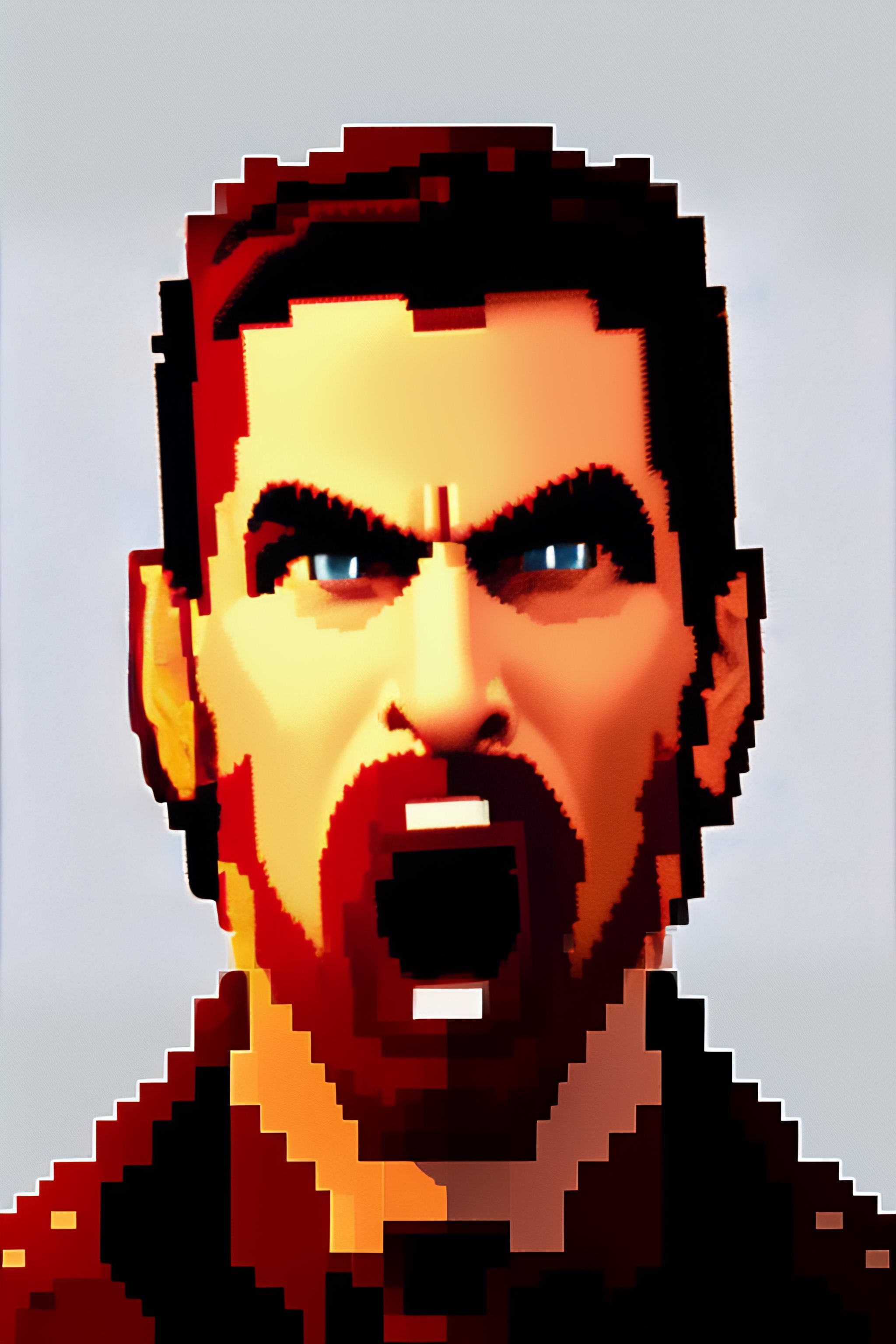 Lexica - Pixel art angry nice looking Max