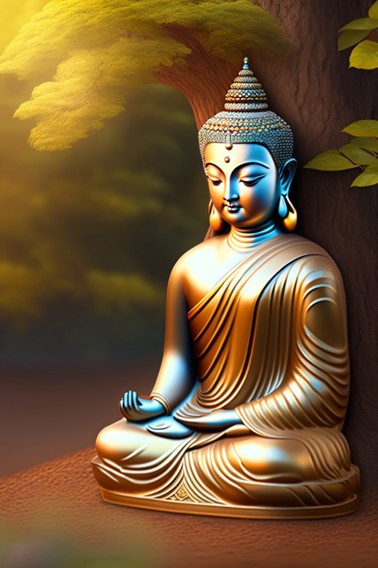 Lexica - Gautam buddha in meditation ,peepal tree