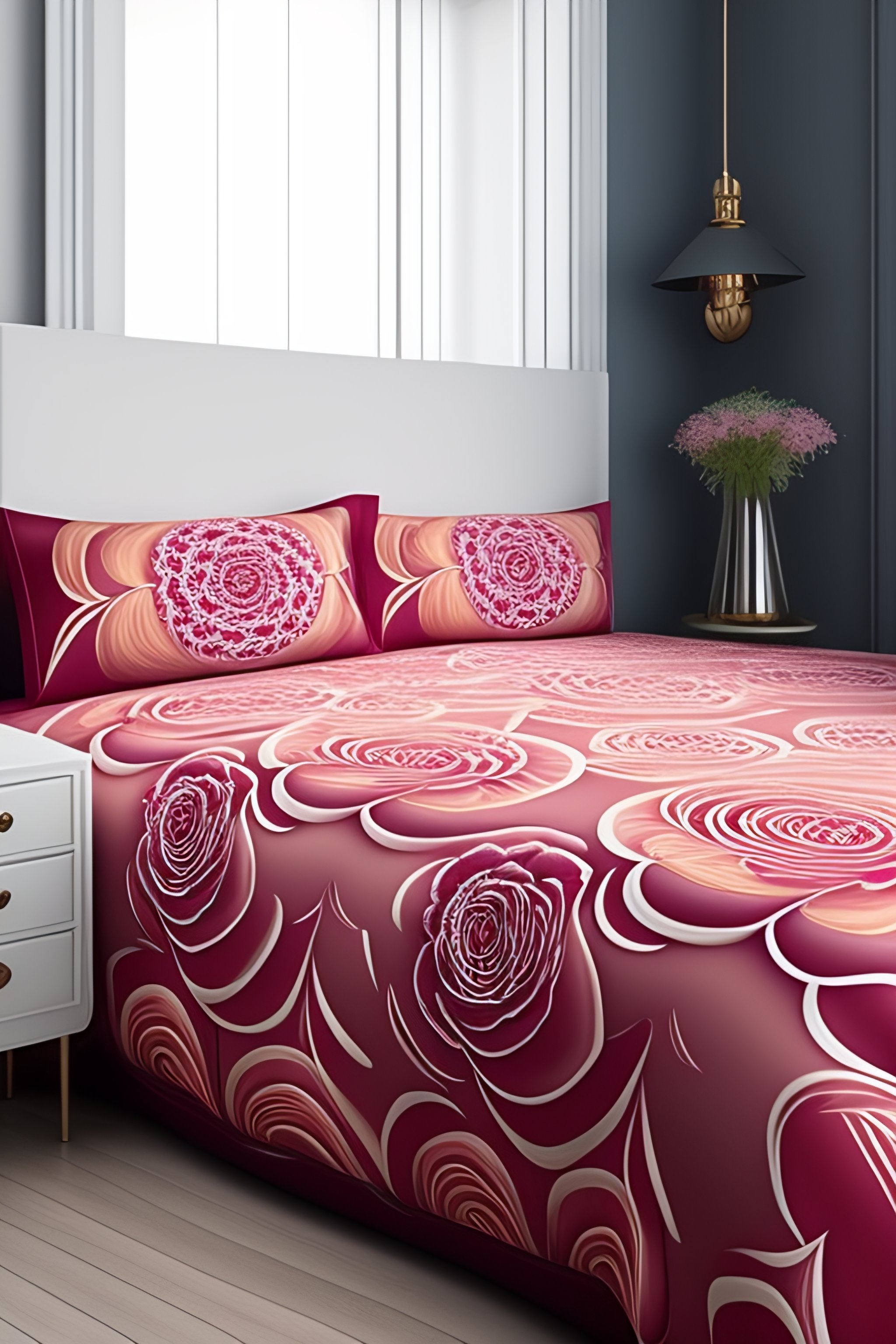 lexica-rose-pattern-bedsheets-on-a-bed
