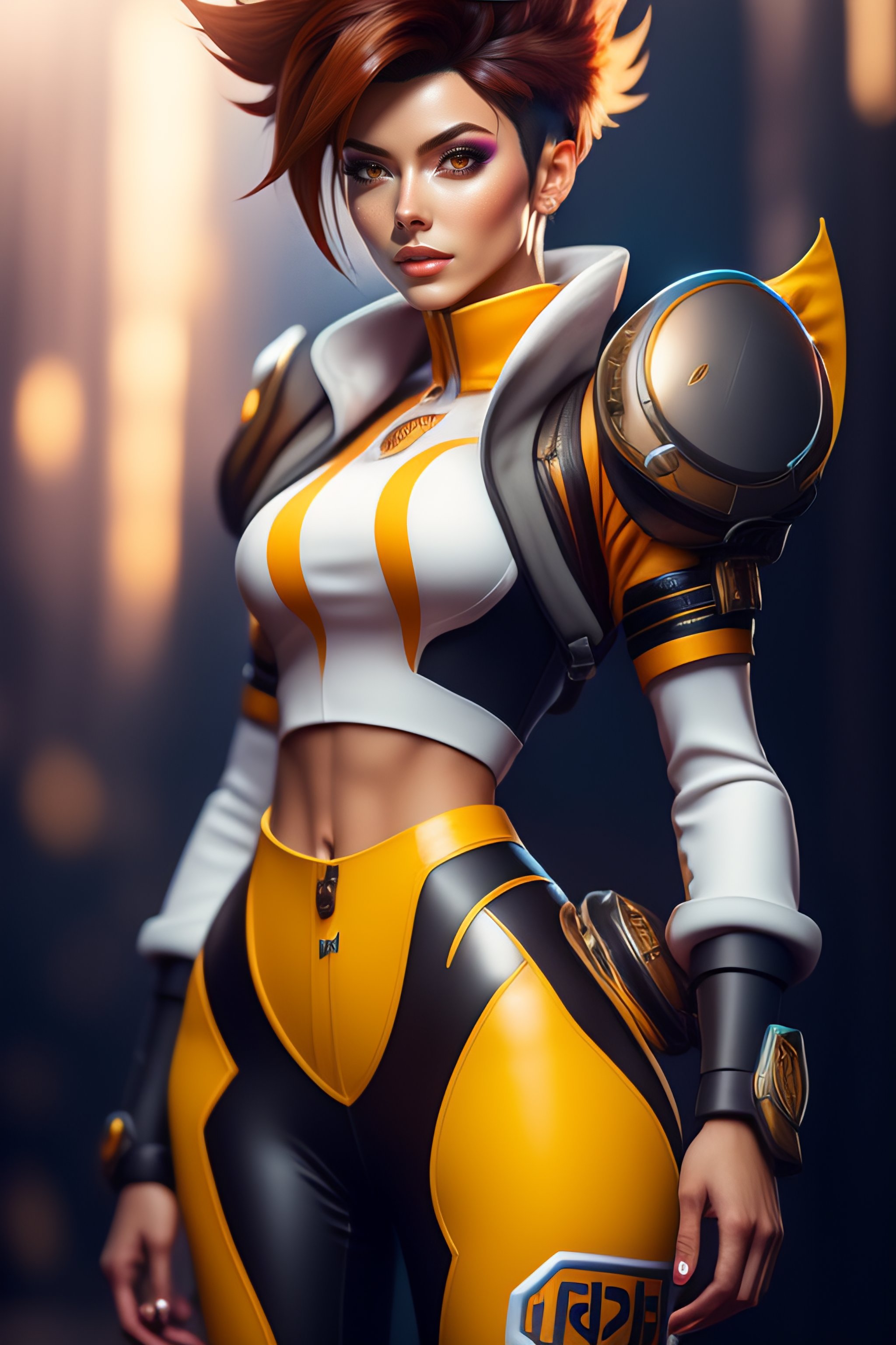 Lexica - Tracer from overwatch, highly detailed, otrn clothes