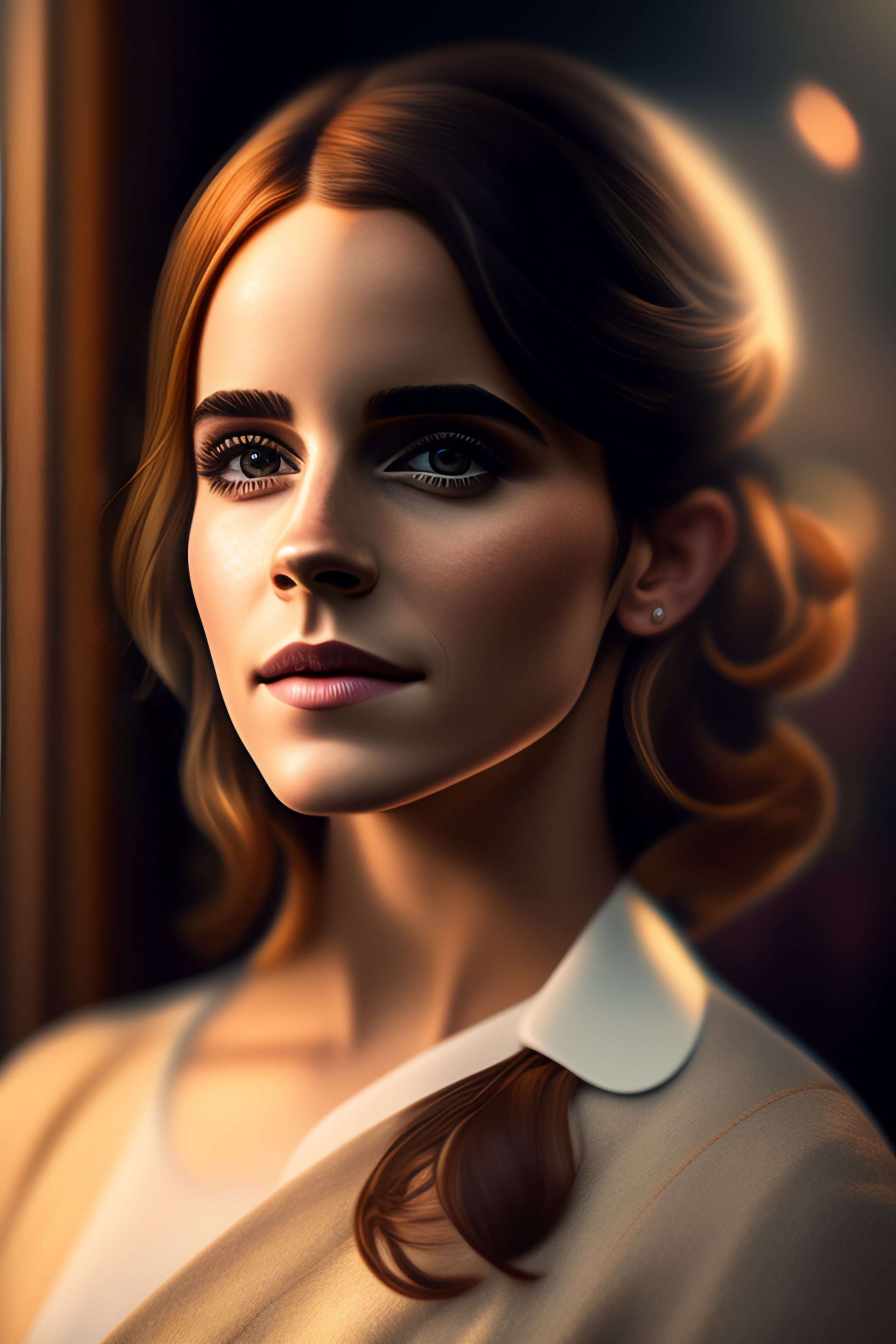 Lexica - A emma watson woman bokeh (nude:1.3) portrait, vray, quixel  megascans, 8k uhd, raytracing, cgi, lumen reflections, ultra realistic,  100mm, f...