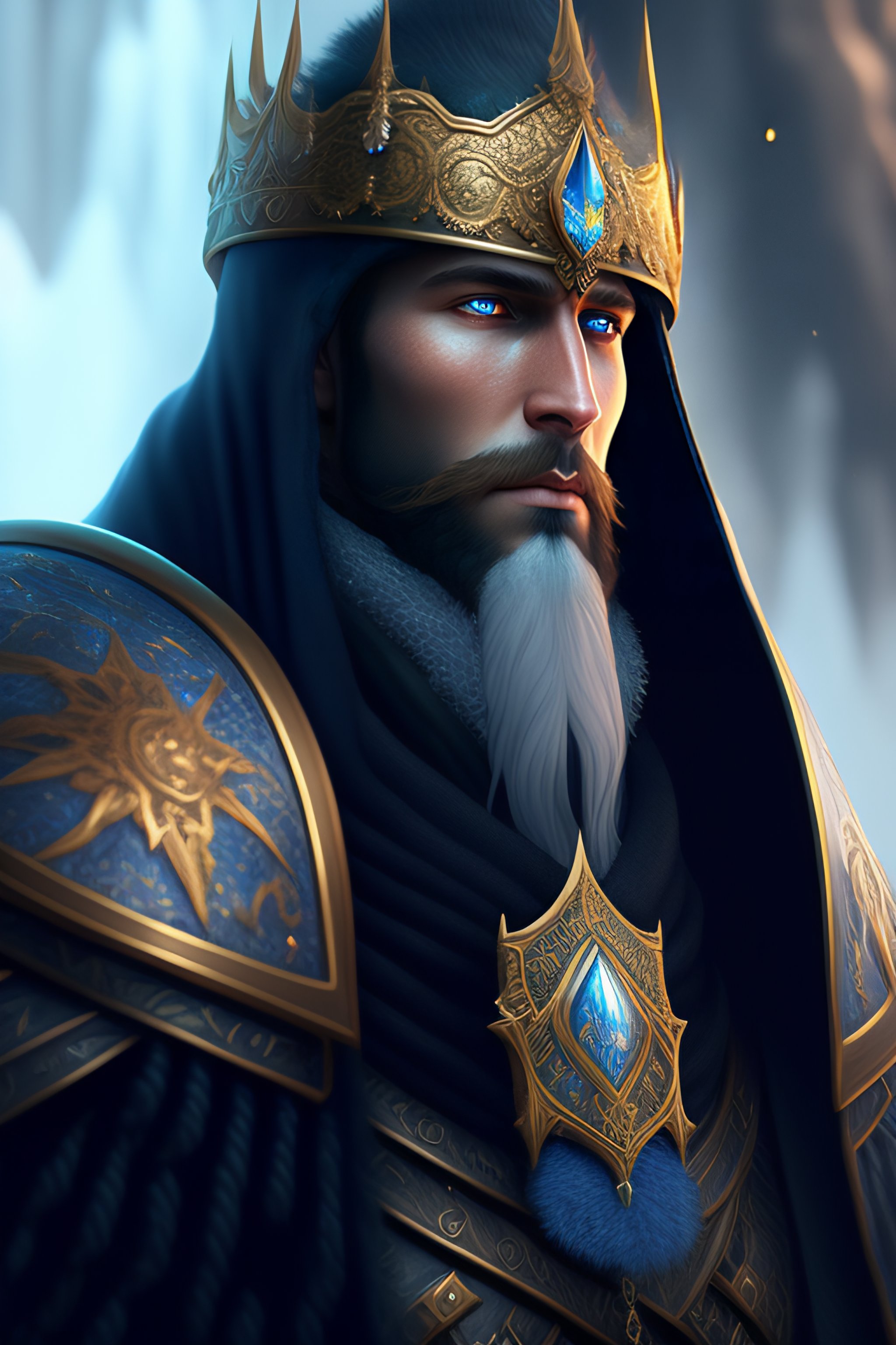 Lexica - A highly detailed character portrait of the lich king ...