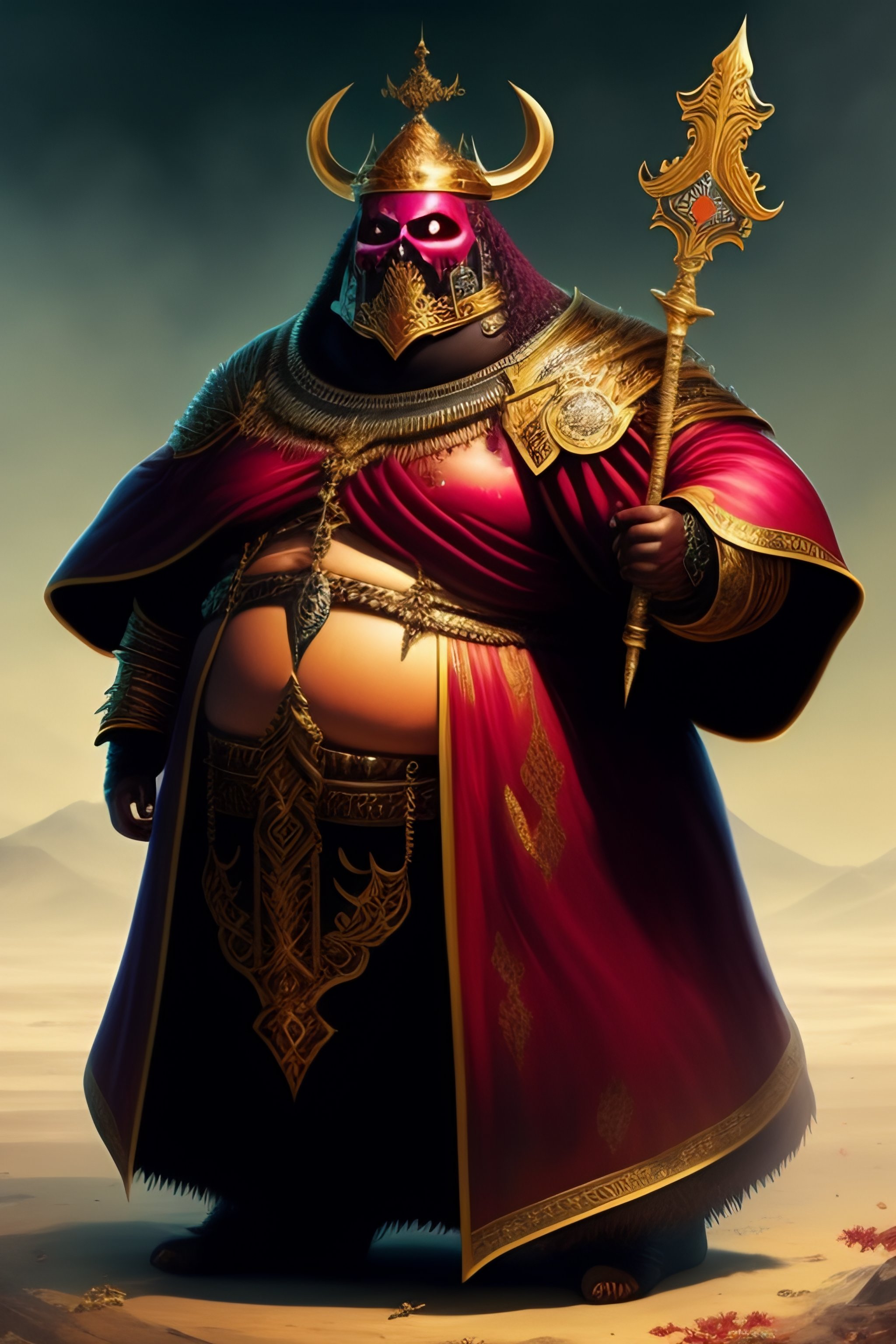 Lexica - A rotund and gluttonous undead humanoid, adorned with jewelry ...