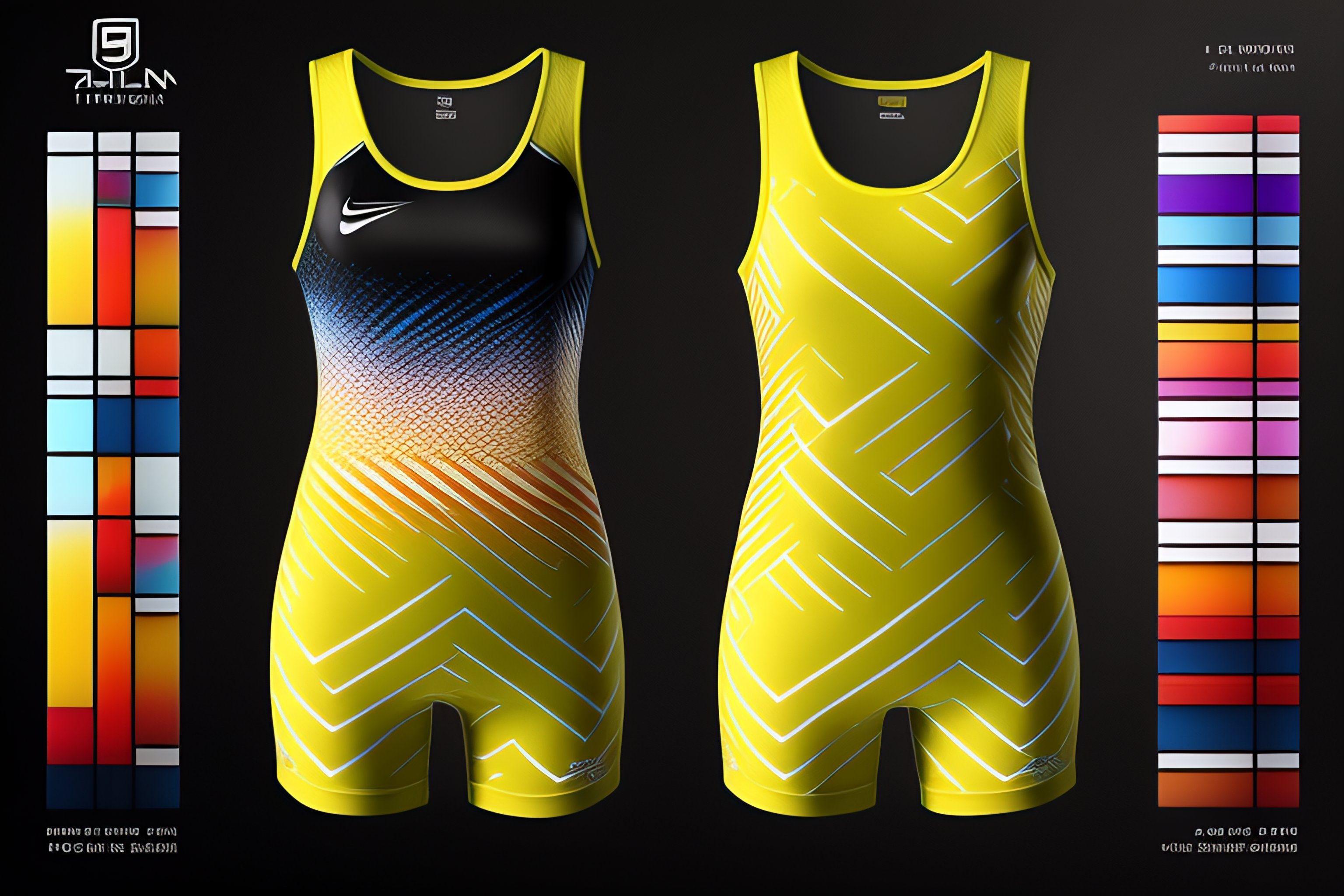 Lexica - 3d soccer halftone long tanktop+leggings shema pattern
