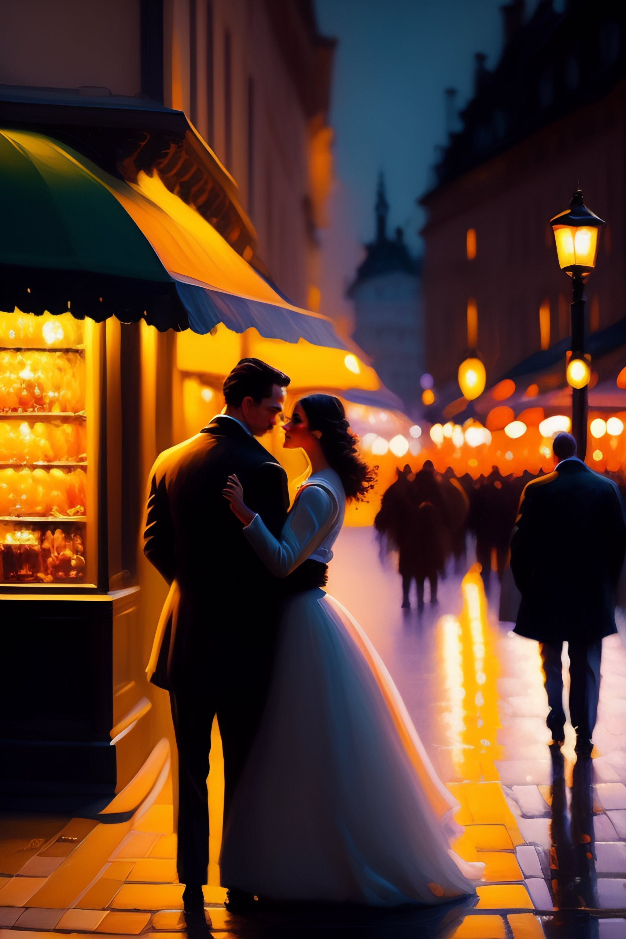 Lexica Aesthetic! stunning portrait of a dancing couple in a serene