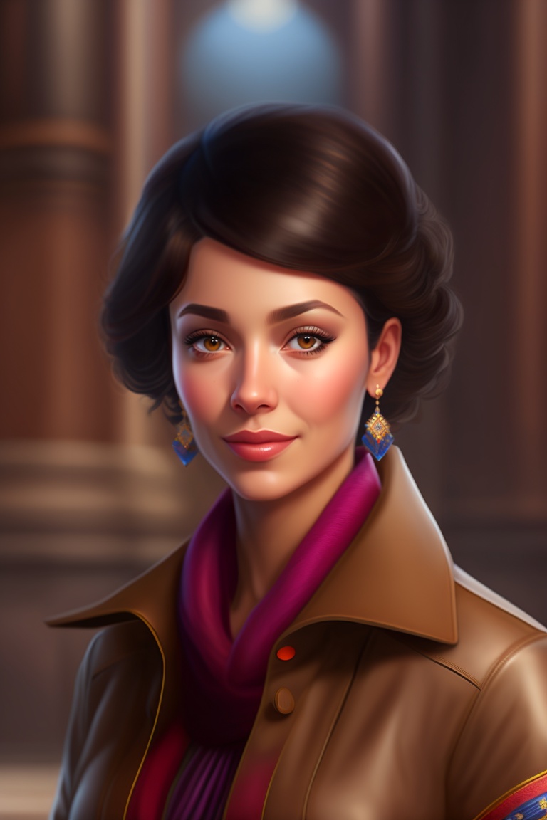 Lexica A realistic full body portrait of a women, age 35, moroccan ancestry, short of statue