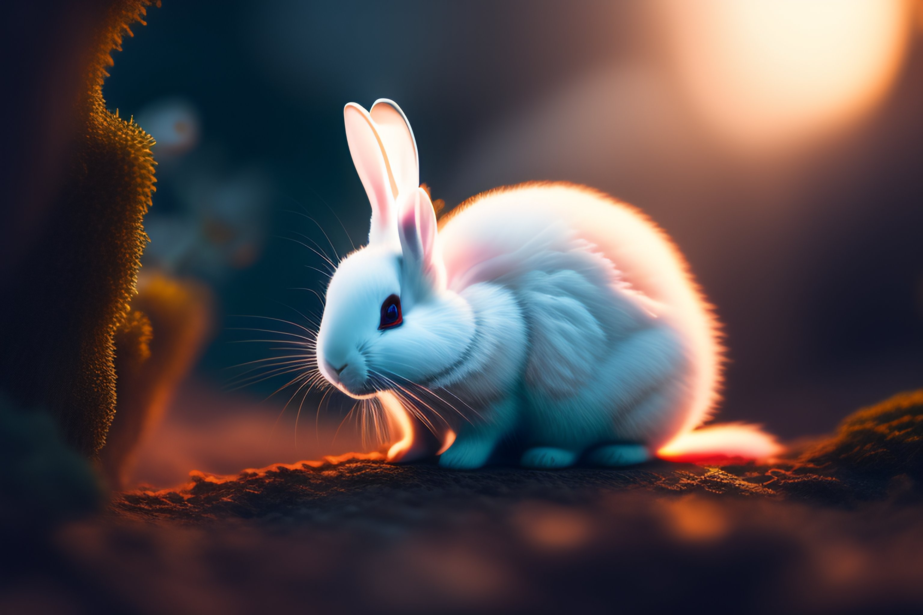 Lexica - White rabbit, highly detailed, cinematic, 8 k, horror, full of ...