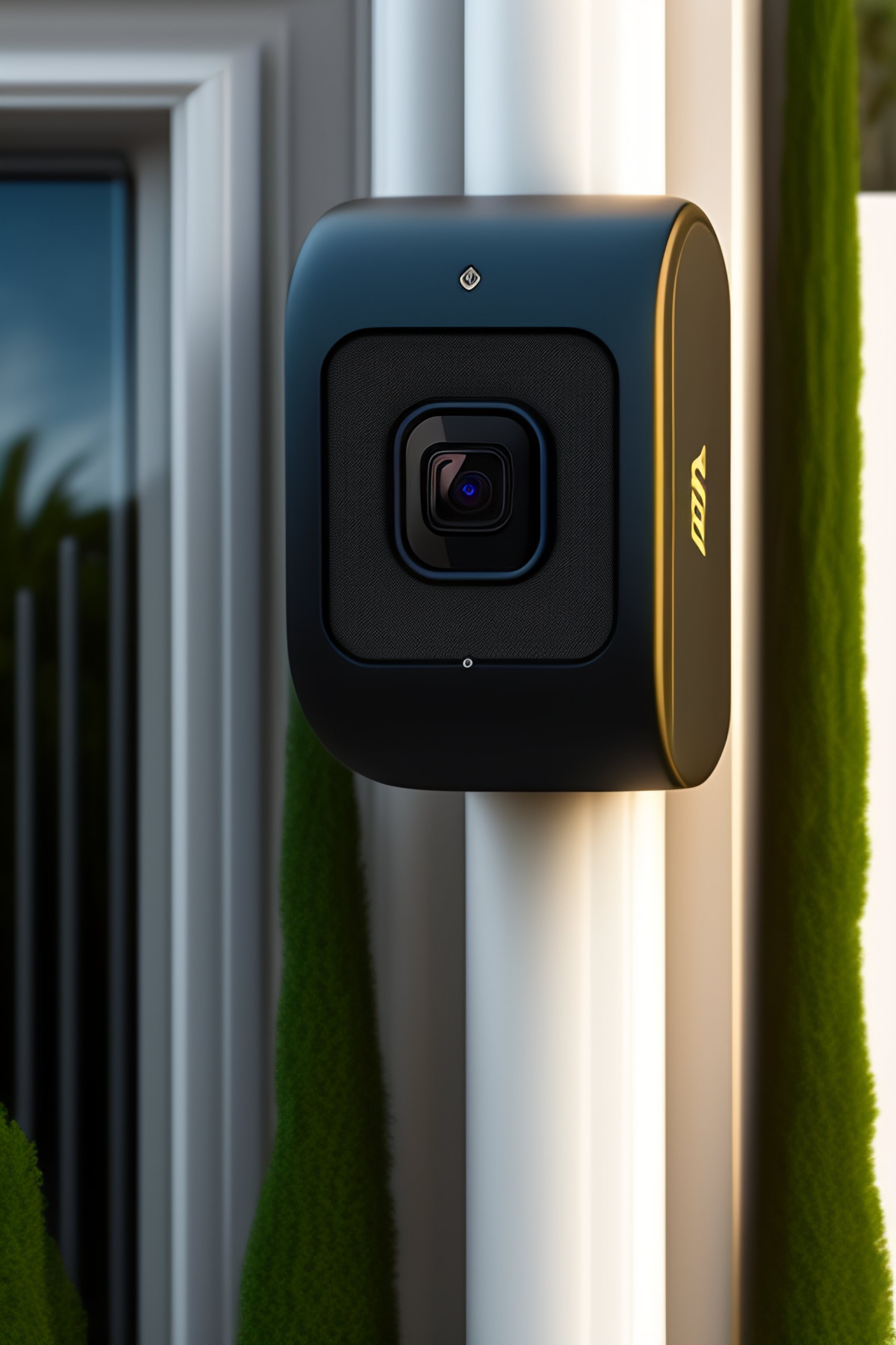 Lexica - Photo realistic security camera in wall of luxury villa Garden