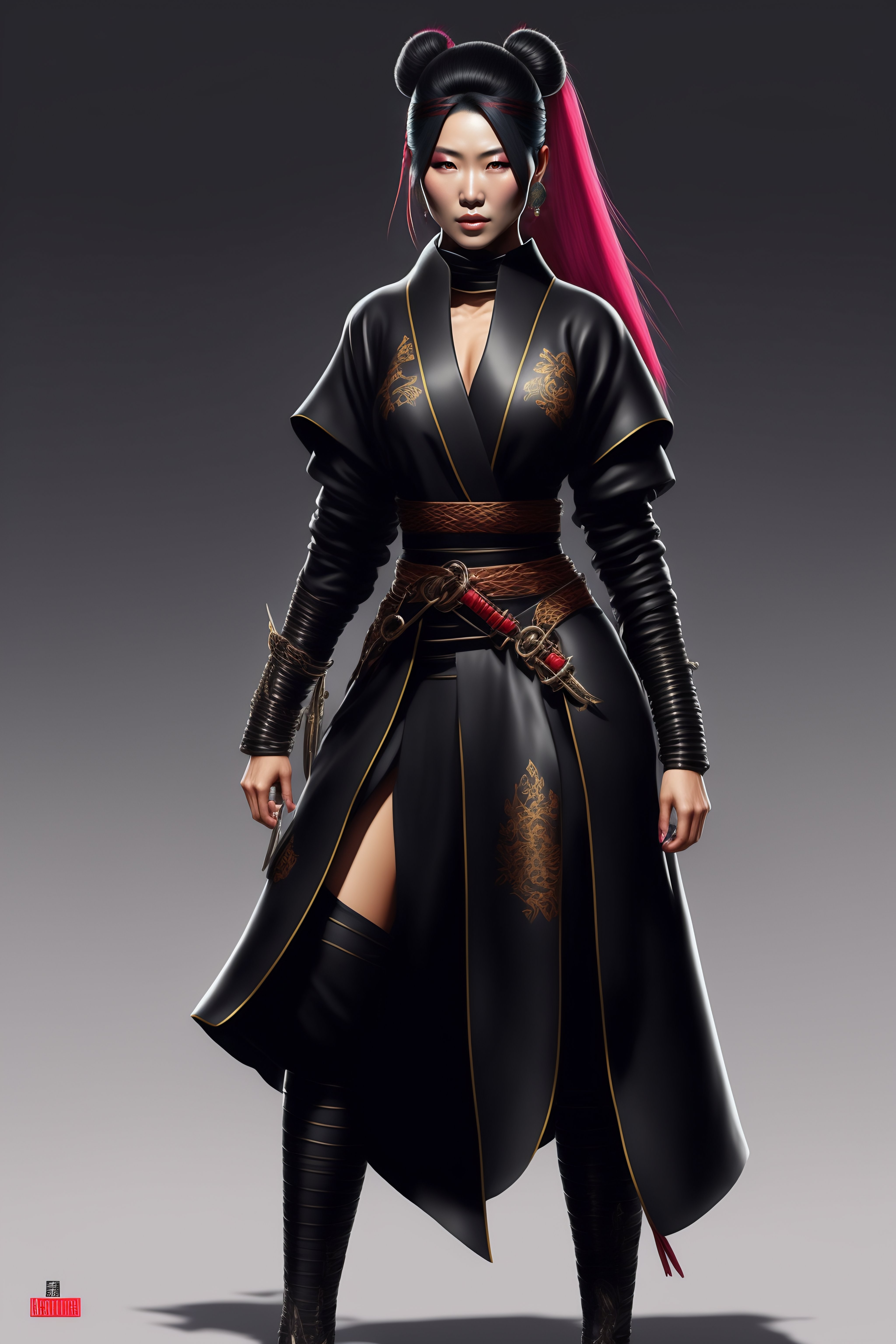 Lexica Concept Art Of A Japanese Ninja Woman Street Style Fashion Clothing With High Detail