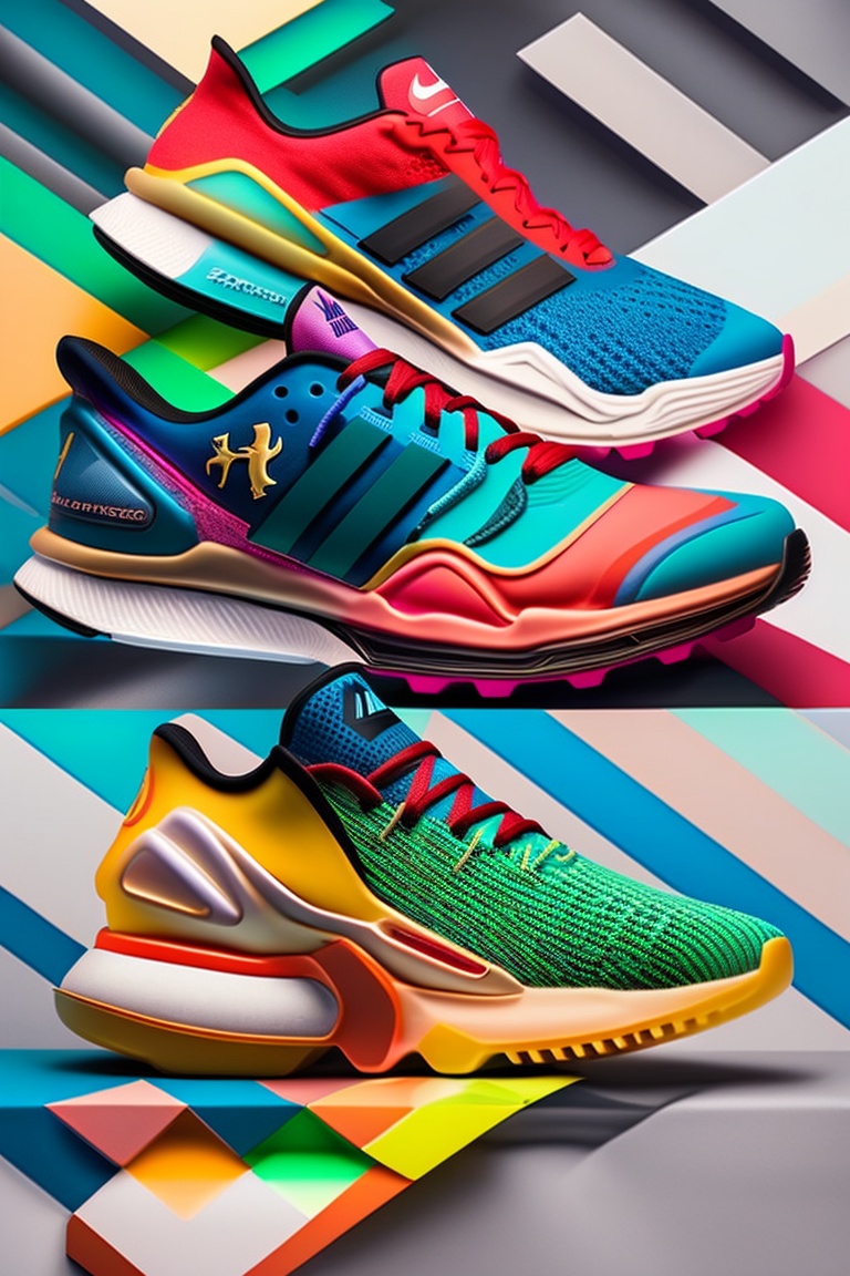 Lexica Can you create some beautiful images with Nike, adidas, under