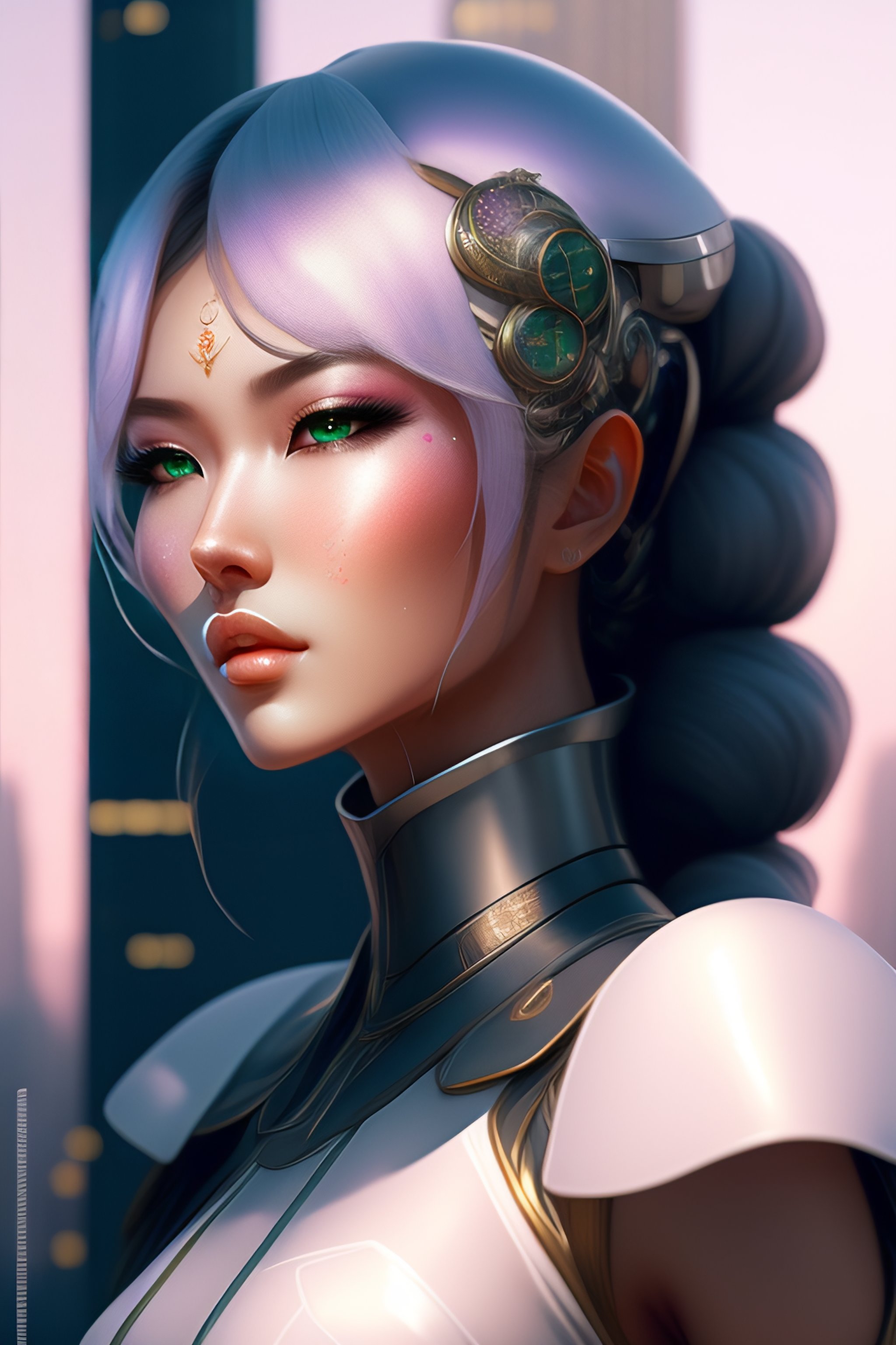 Lexica Muted Colors Beautiful Cybernetic Woman Cute Girl Beautiful Perfect Face11