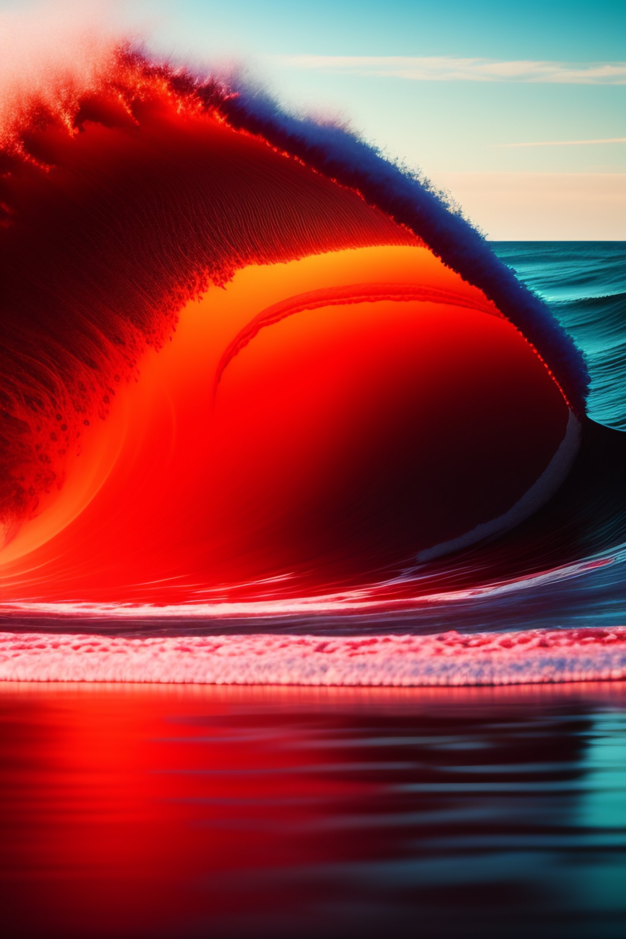 Lexica - Warm ocean with red colour