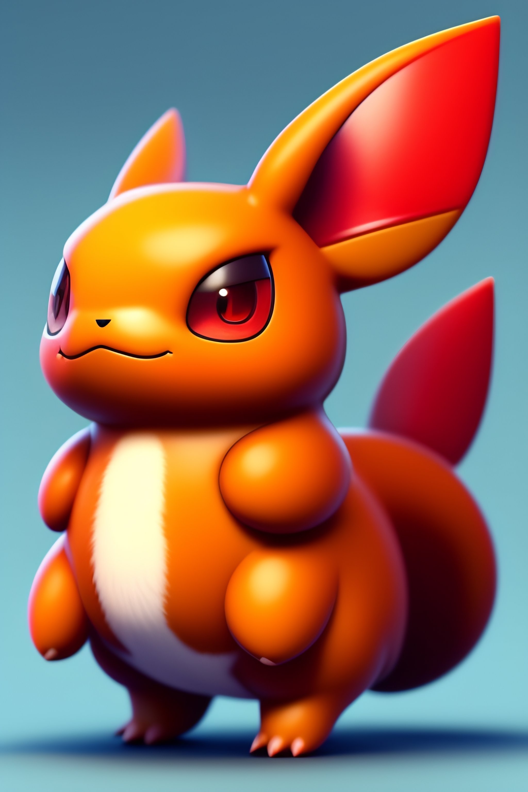 Lexica - A futuristic pokemon, fire, legendary, cute, really cute, cozy ...