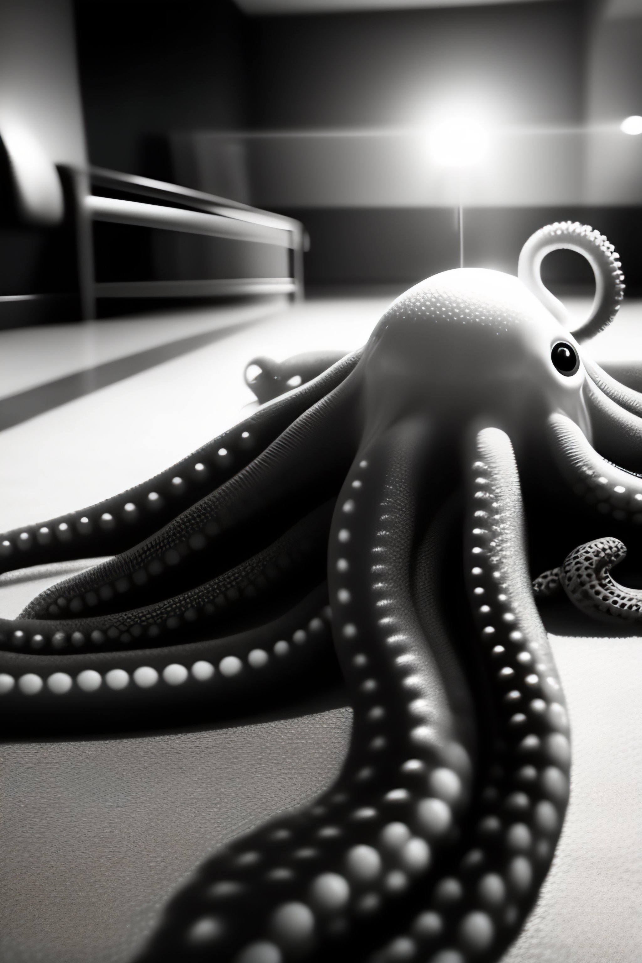 Lexica Horror octopus caught live action on security camera, grainy