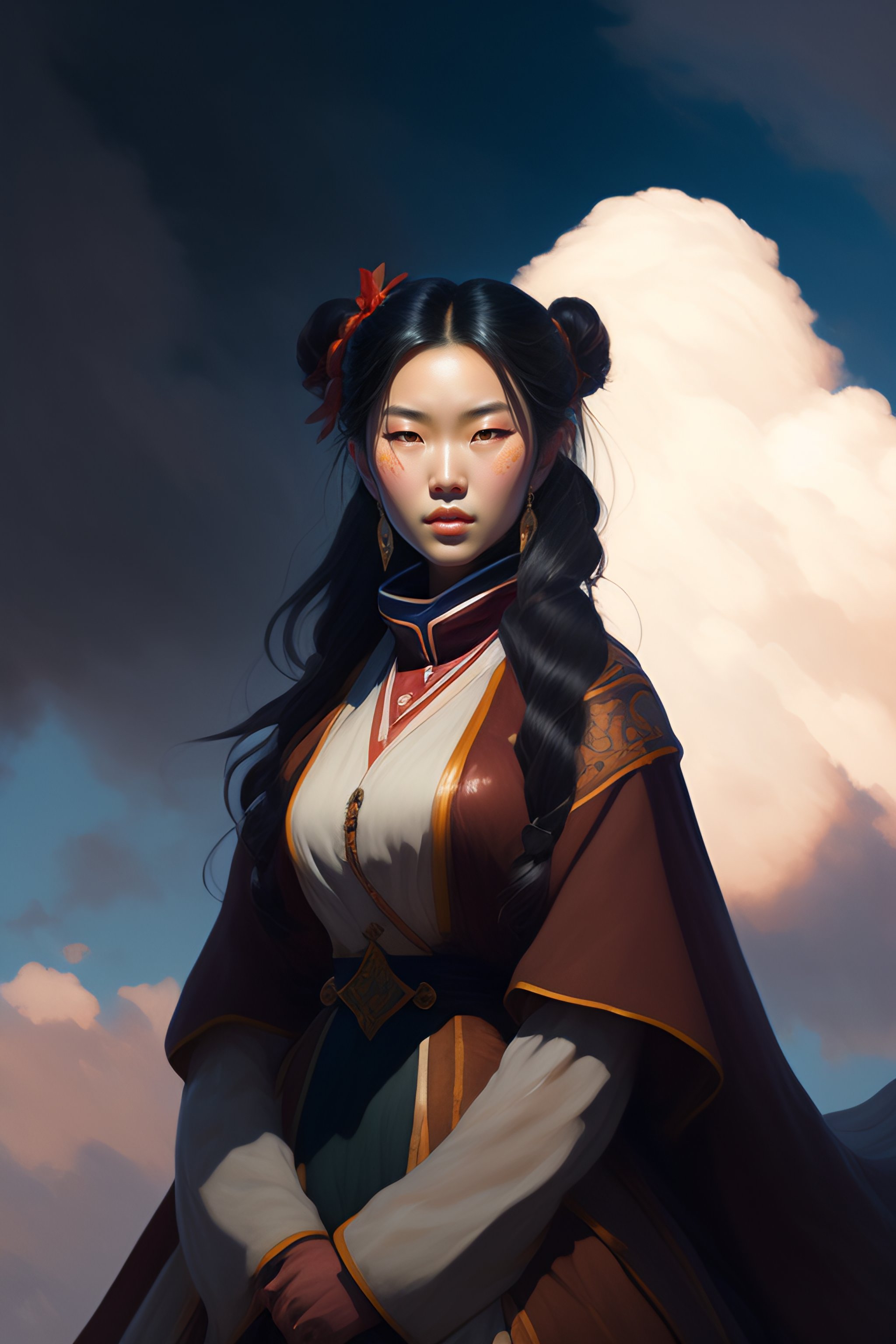 Lexica - Portrait of Nezuko from Demon Slayer Anime, countryside, calm ...