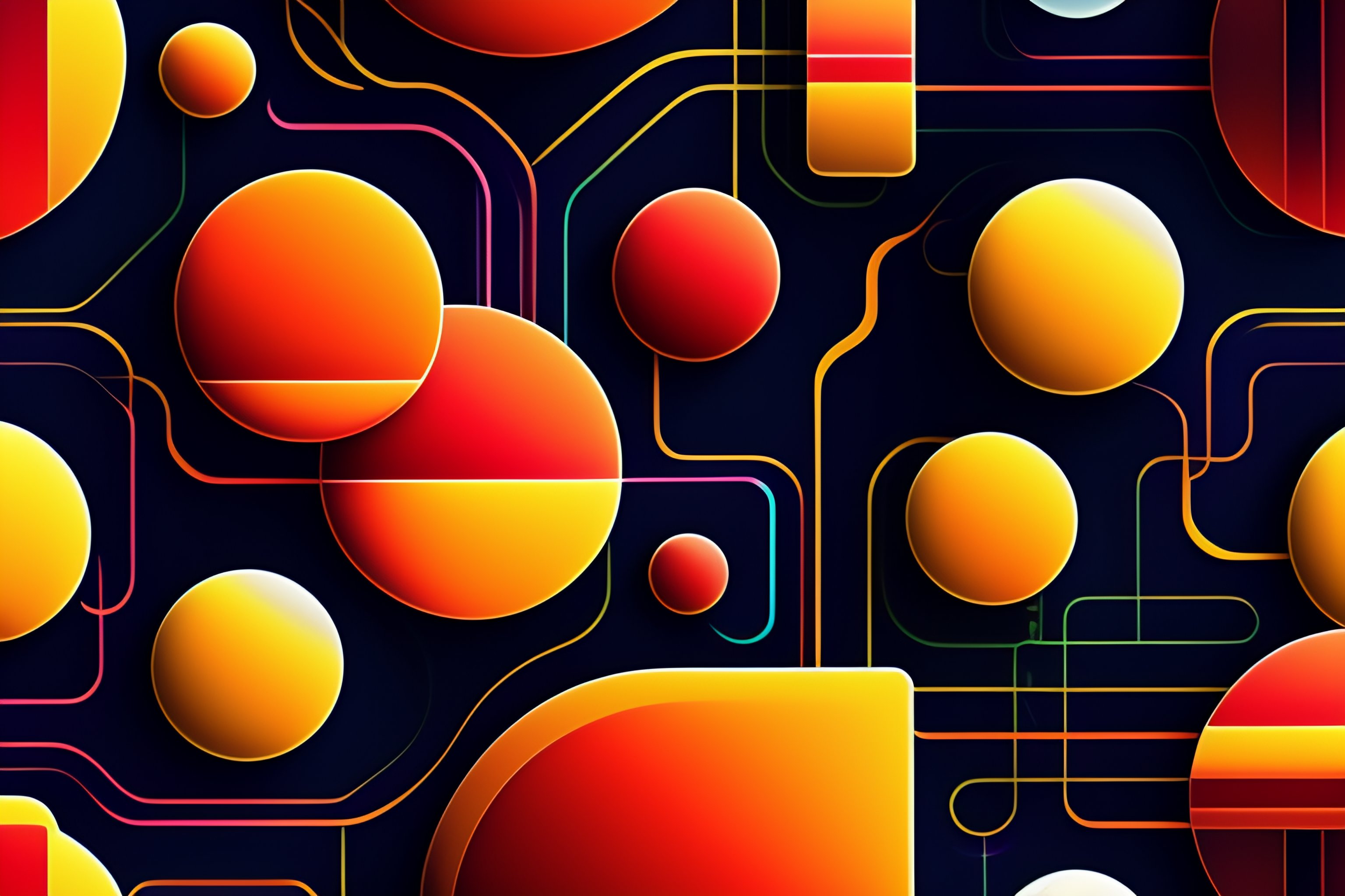 Lexica - 2d flat wallpaper pattern, neural network, circuit, high ...