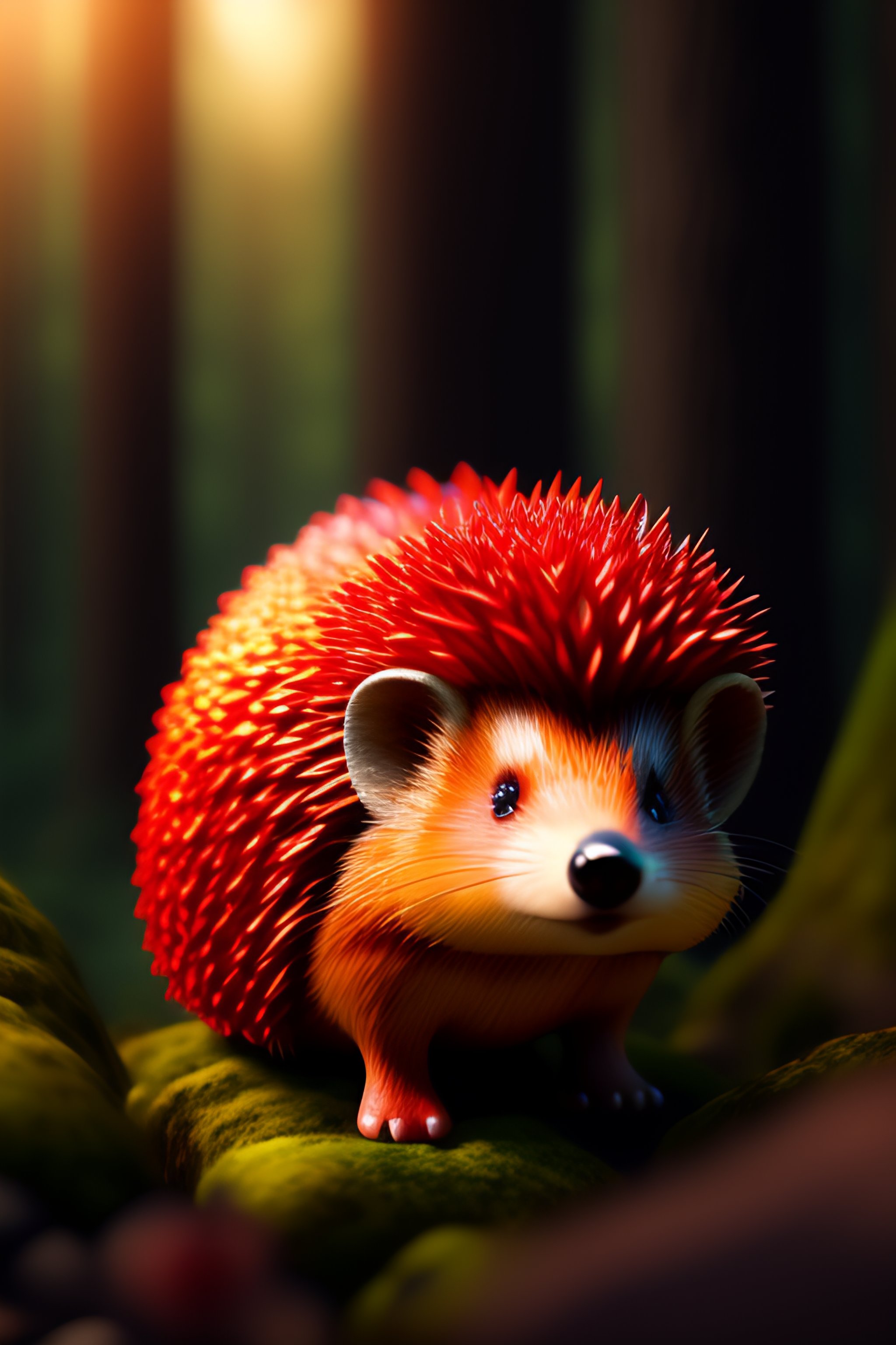 Lexica ,unreal engine red haired hedgehog, octane render, trending