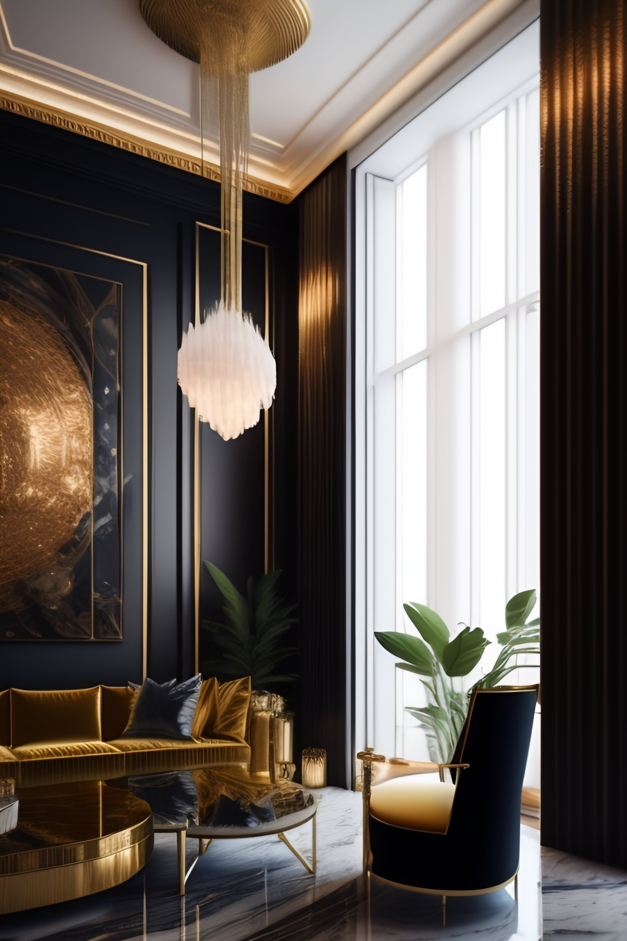 Lexica - Stunning Lavish apartment interior design, marble floor, High ...