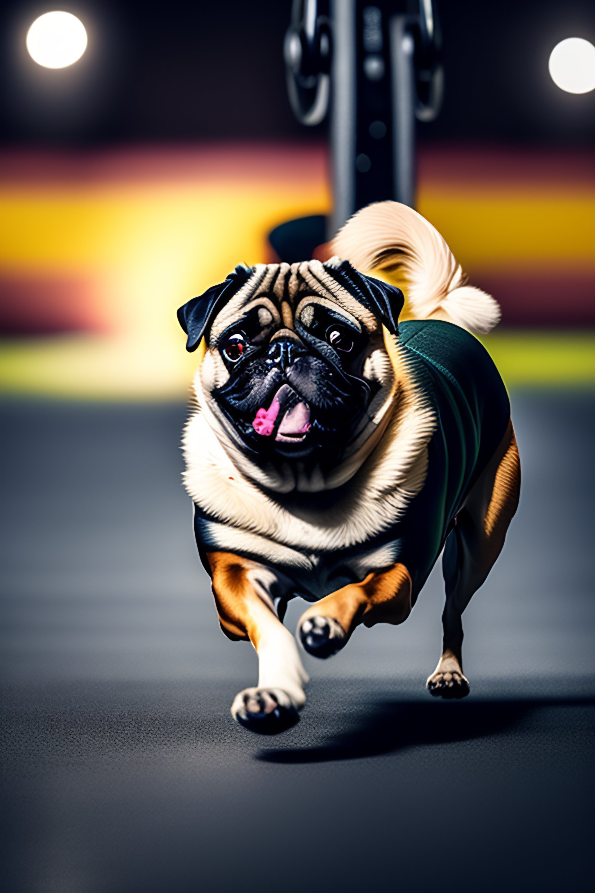 Lexica - The same pug is running into his CrossFit class late as usual ...