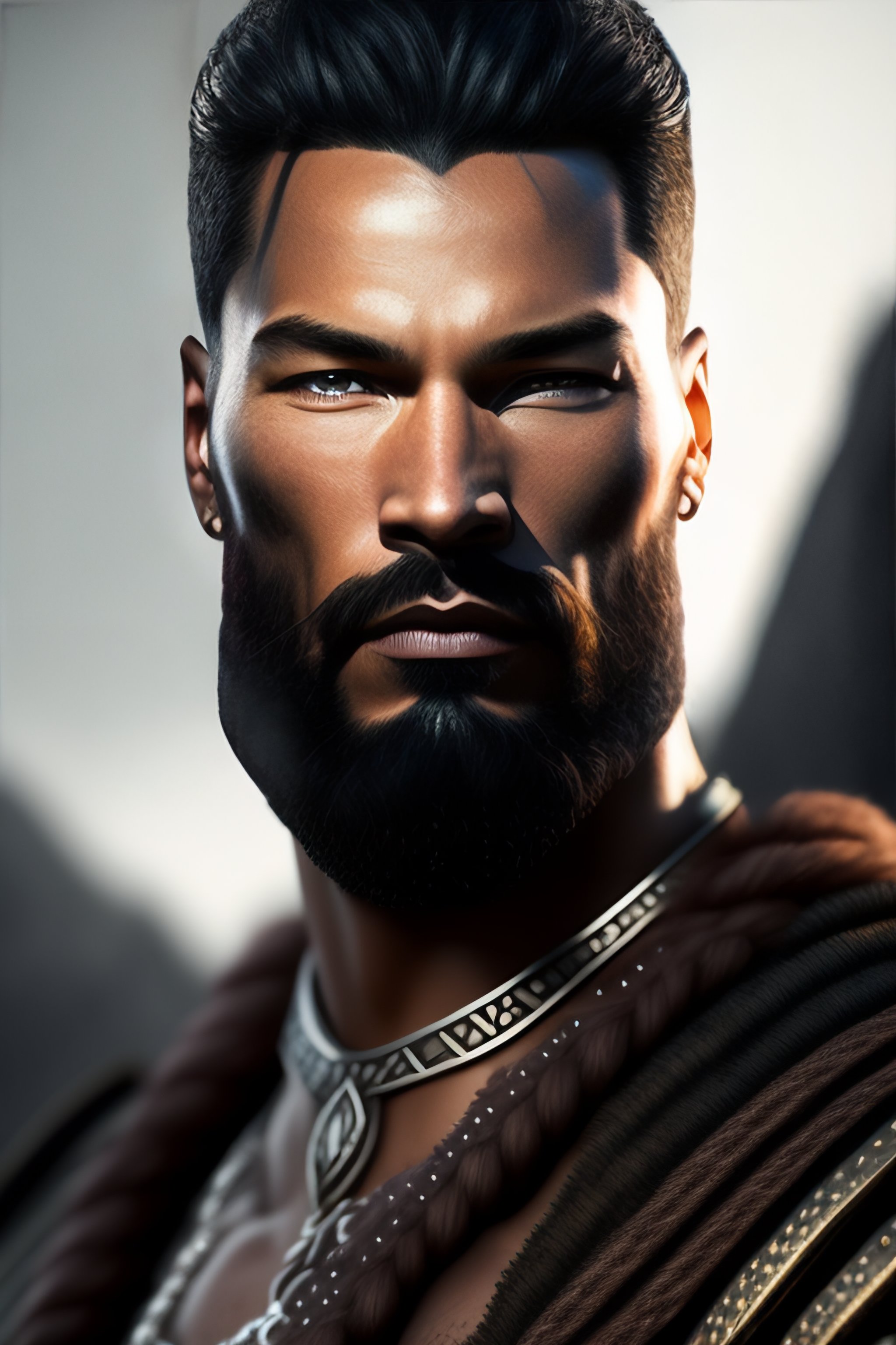 Lexica - Viking man warior realistic ,black and wite ,keanu rives