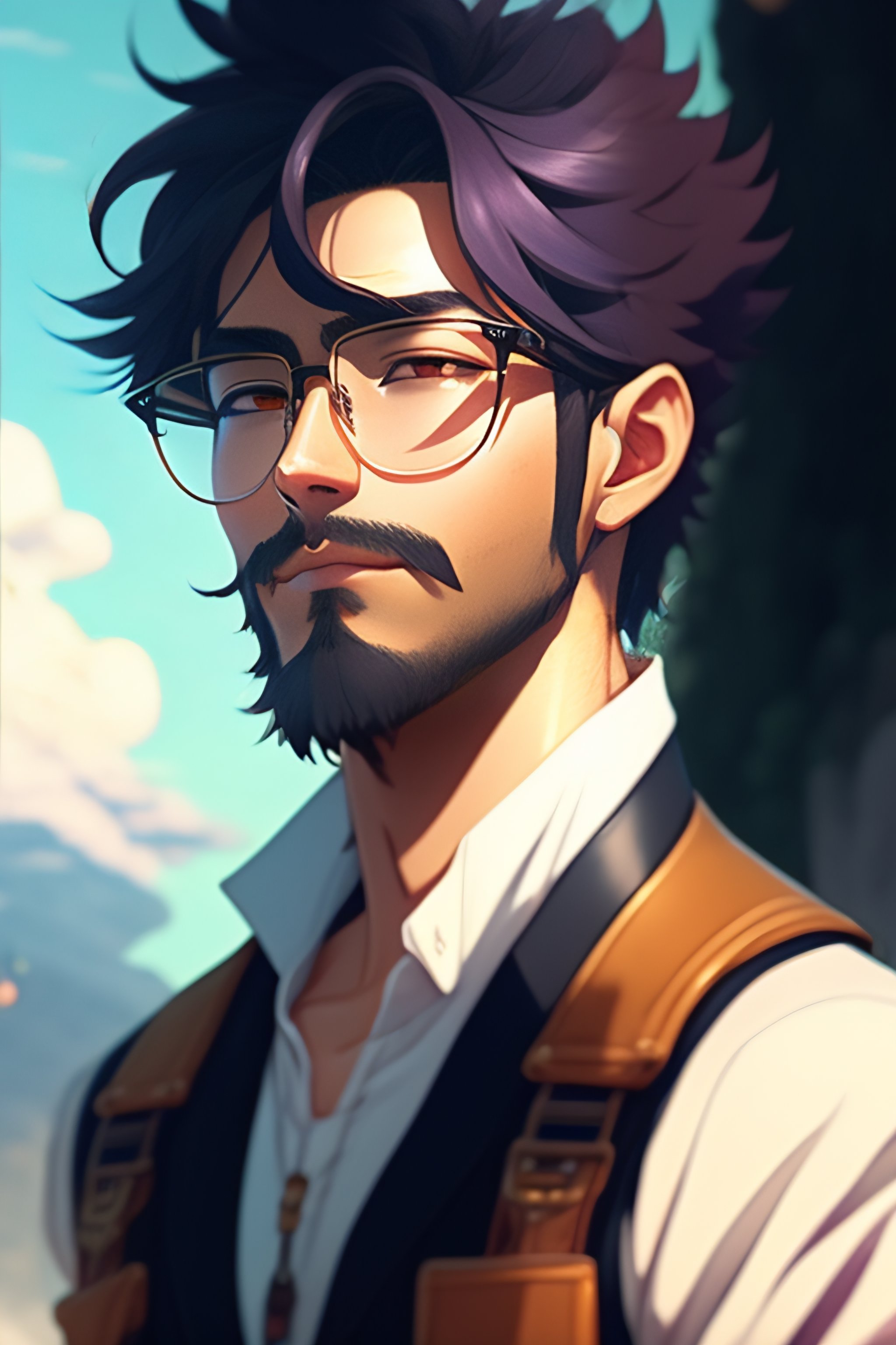 Lexica - Guy with messy hair 30 years old,with goatee beard,coder ...