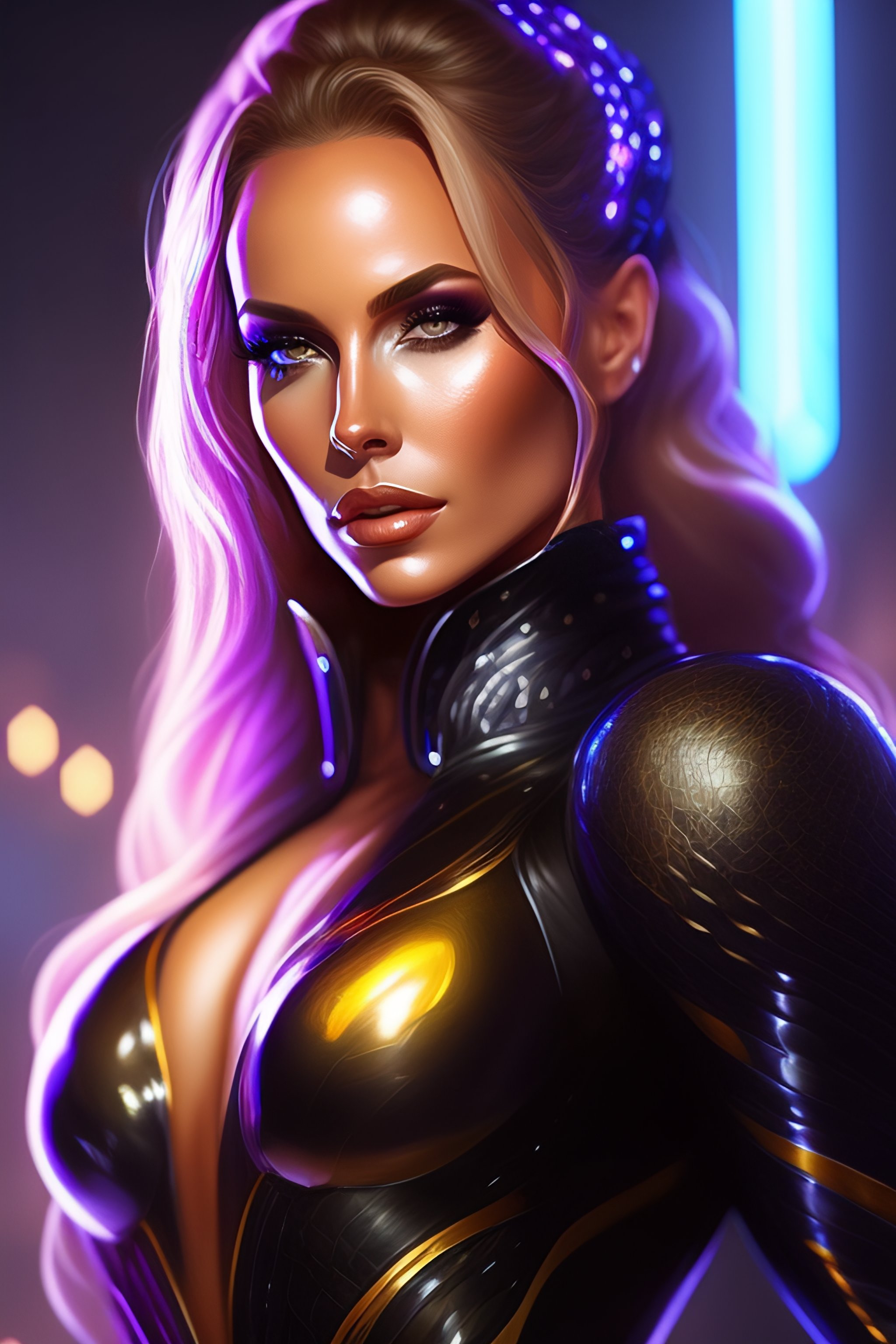 Lexica - Portrait of apex legends nicole aniston, venom intricate, elegant,  glowing lights, waist to top, highly detailed, digital painting, artstati...