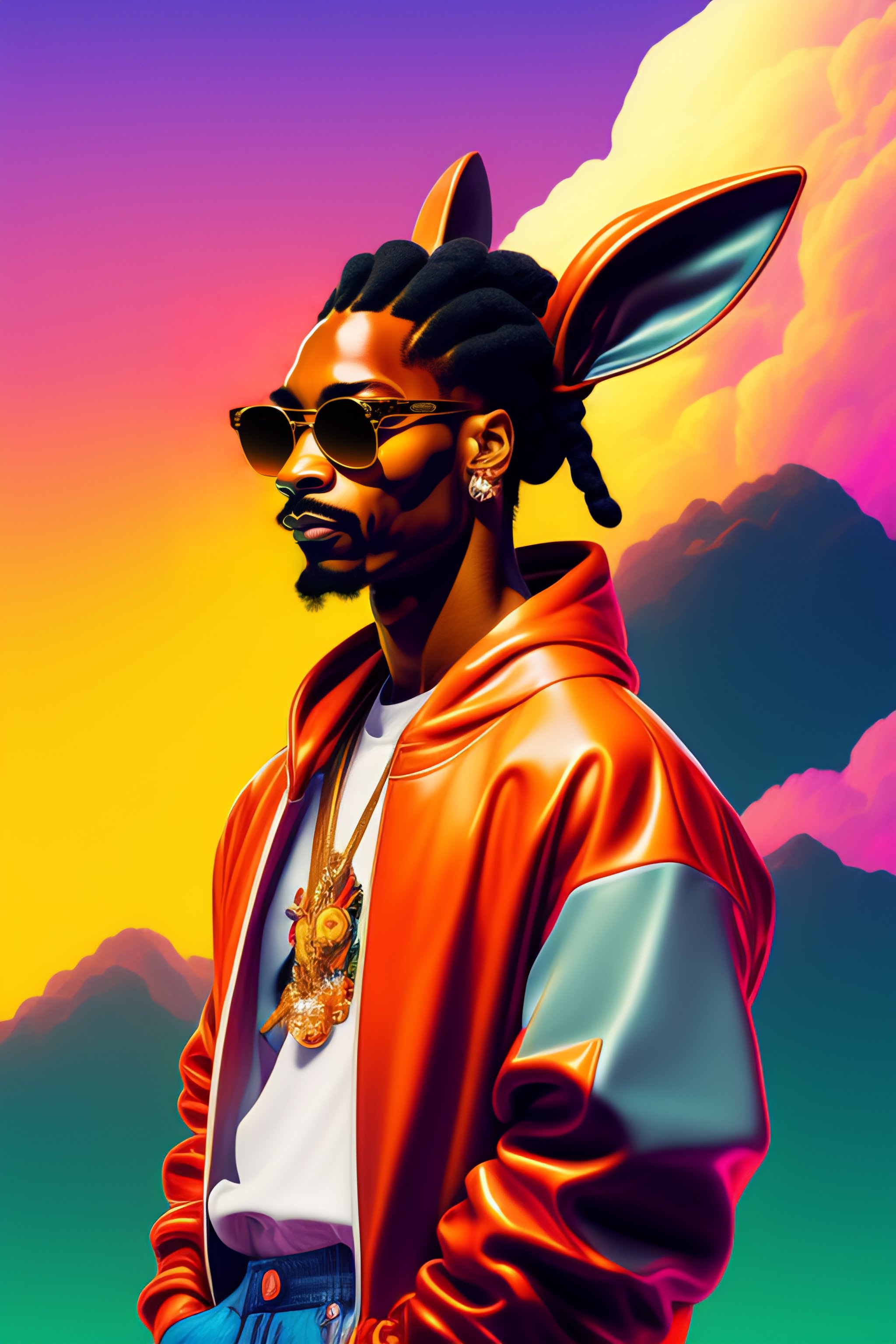 Lexica - Photo of fusion of a huge RABBIT and SNOOP DOG IN HIP HOP ...