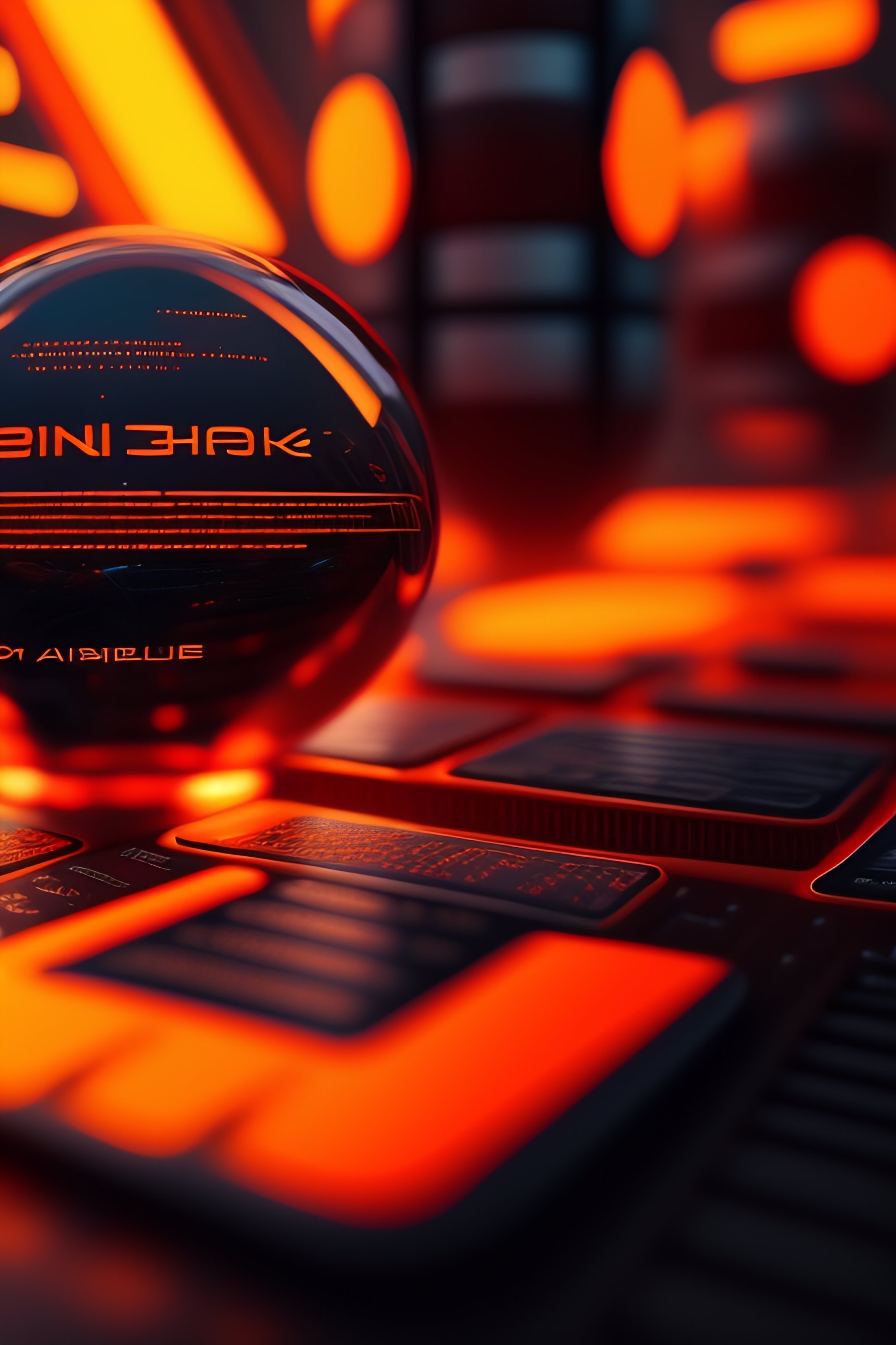 Lexica - Text frames.network, futuristic, orange color, birght deep ...