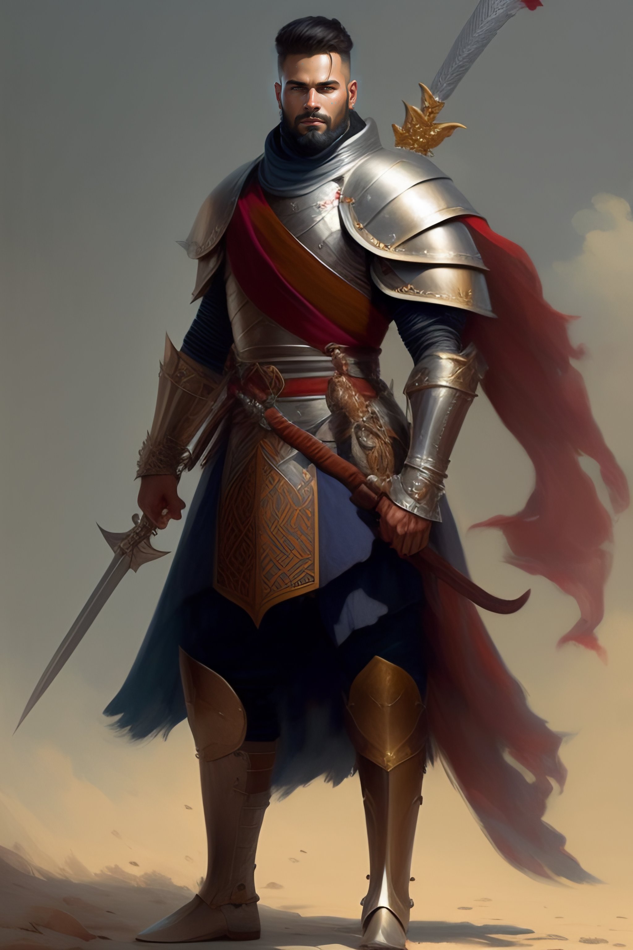 Lexica - Full body highly detailed portrait of a medieval knight, by ...