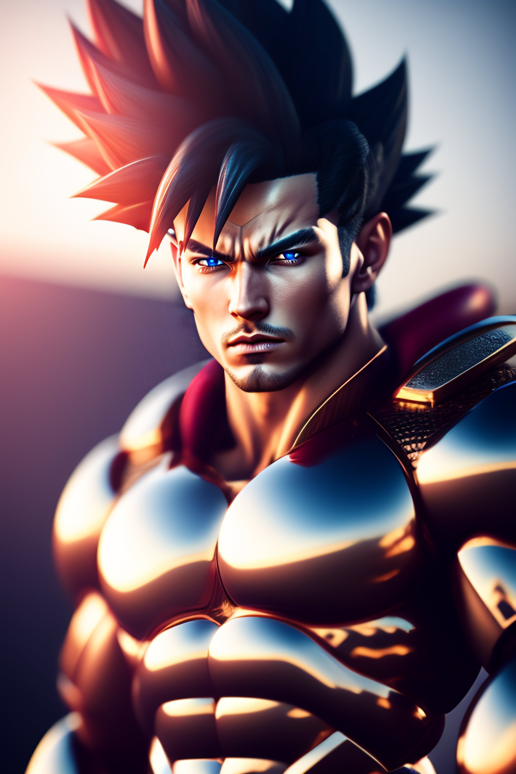 Realistic Super Saiyan Goku - Capitão RGB - Digital Art, Fantasy